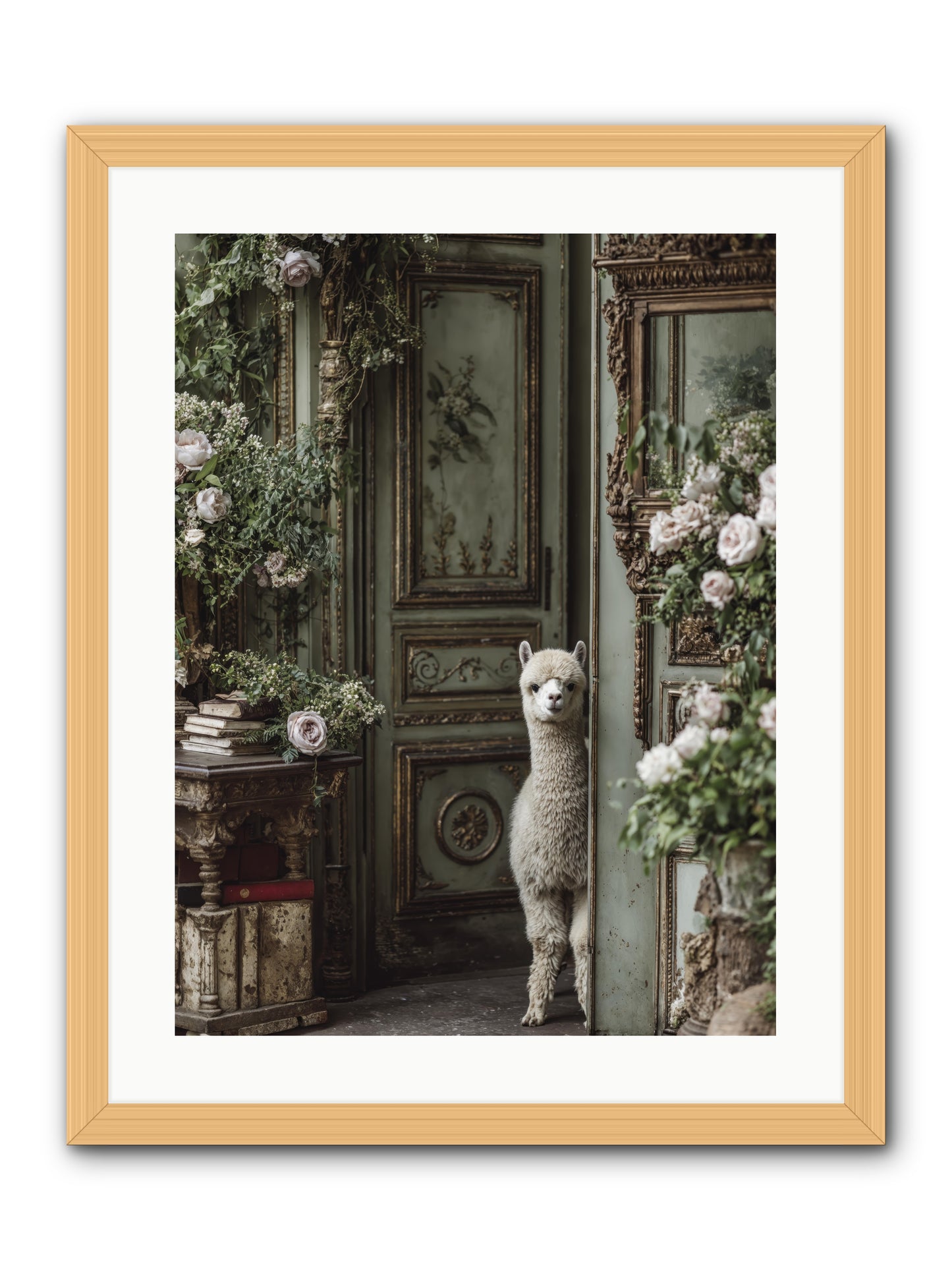 Kissed with stars -- Framed Print - Natural 18x24