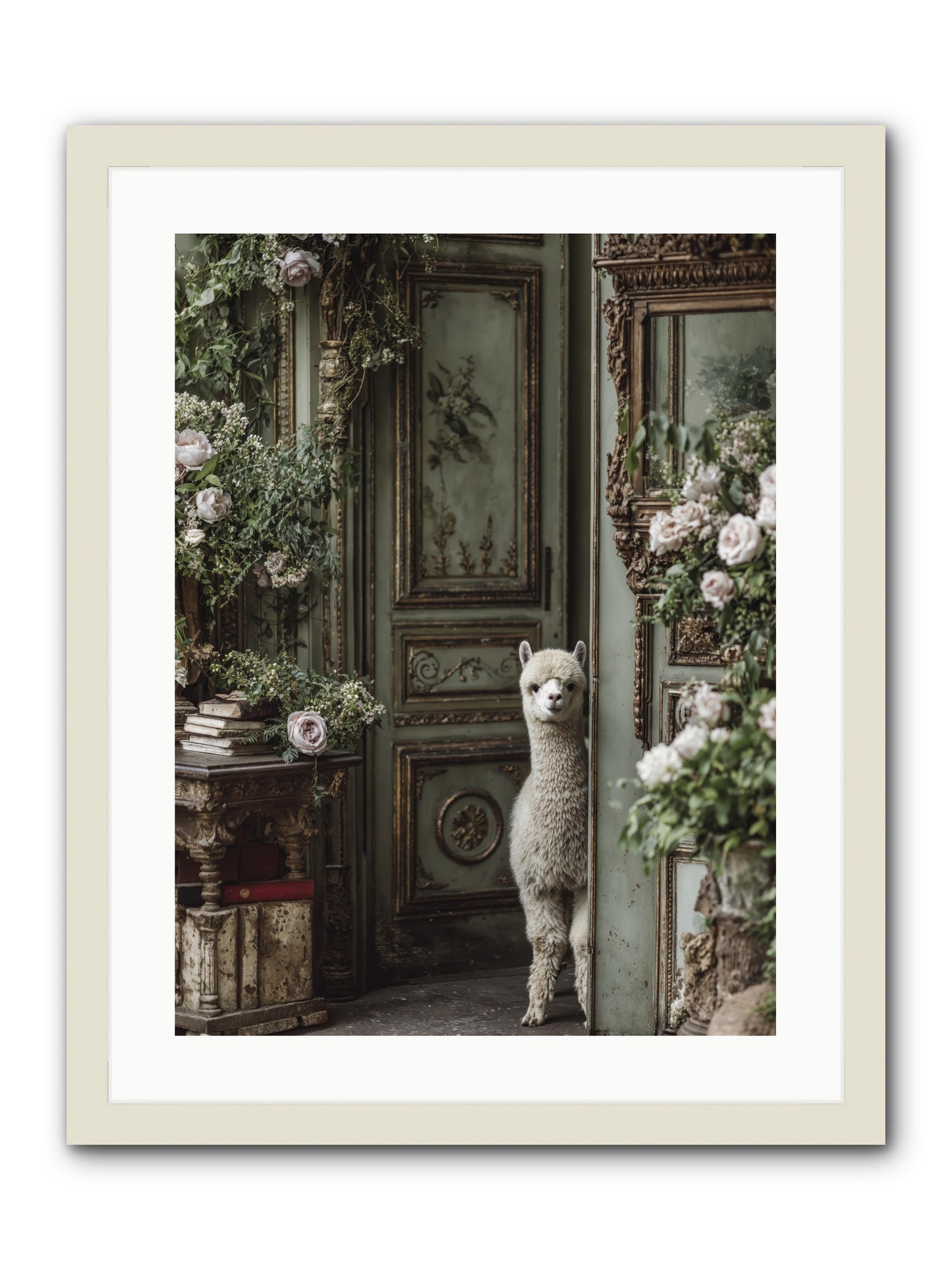 Kissed with stars -- Framed Print - White 18x24