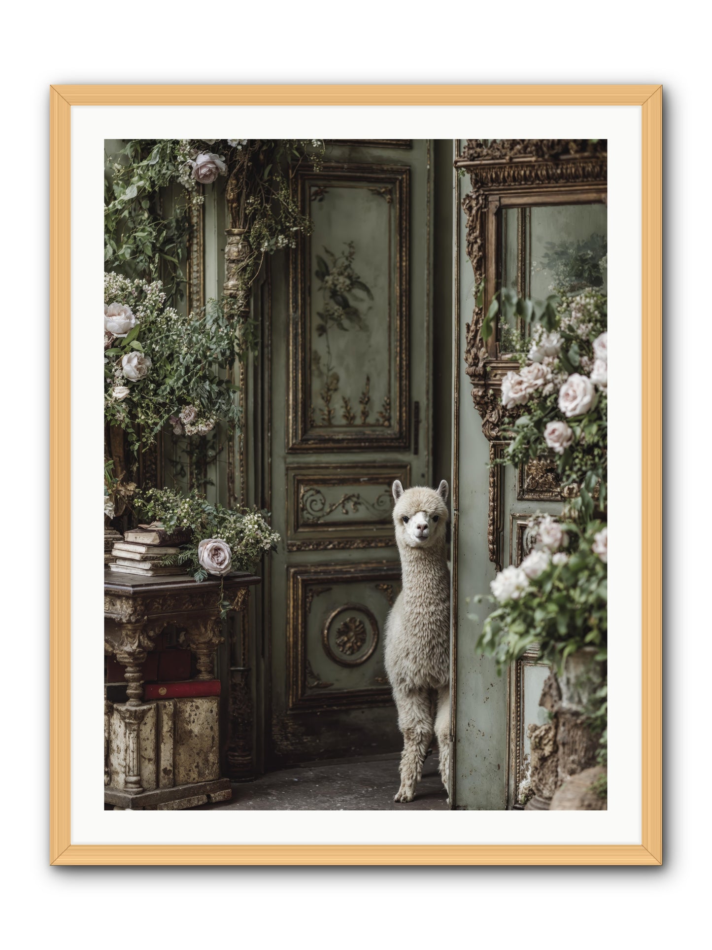 Kissed with stars -- Framed Print - Natural 30x40