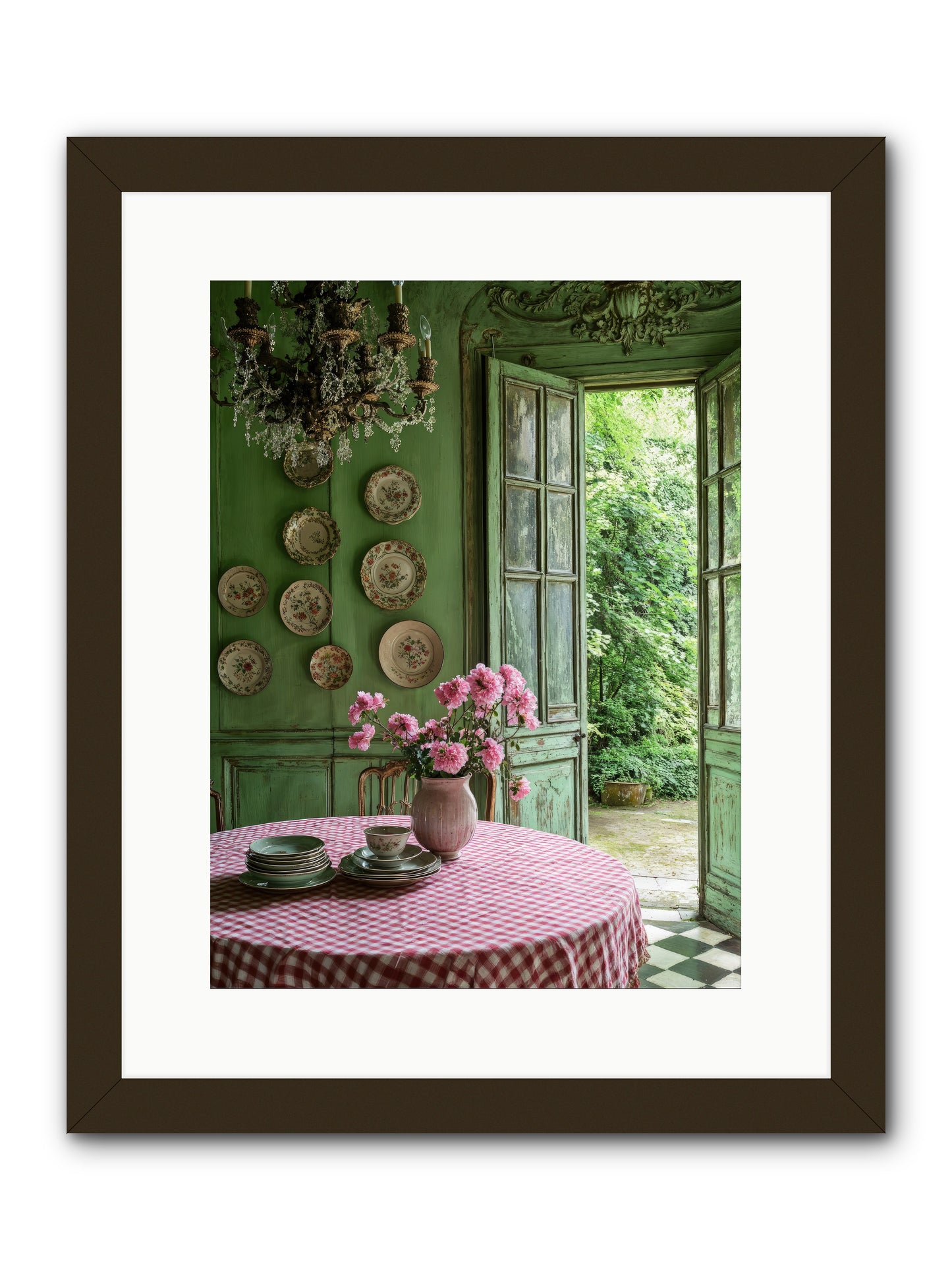 Kitchen Of Gathered Dreams -- Framed Print - Black 12x16