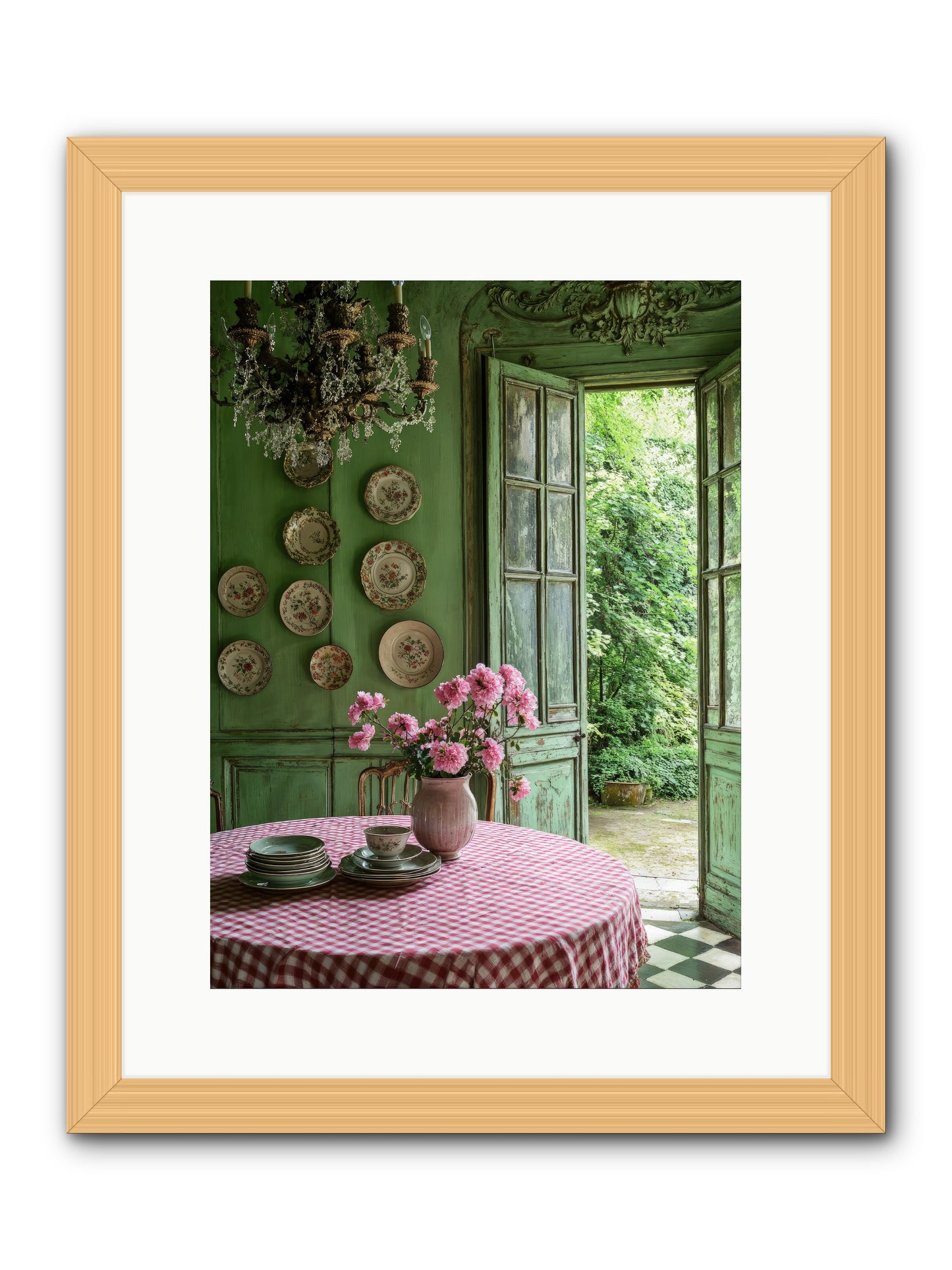 Kitchen Of Gathered Dreams -- Framed Print - Natural 12x16