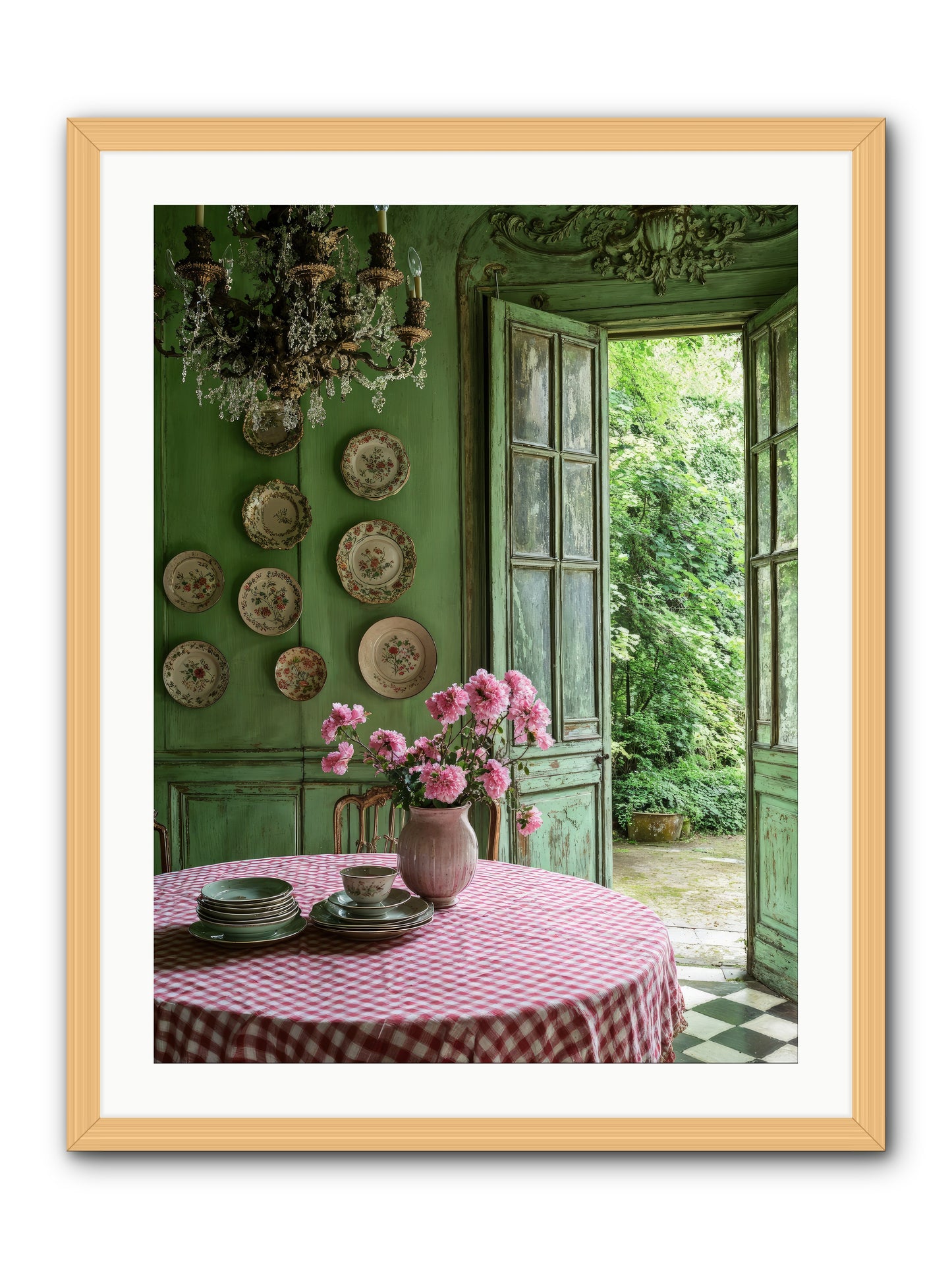 Kitchen Of Gathered Dreams -- Framed Print - Natural 24x32