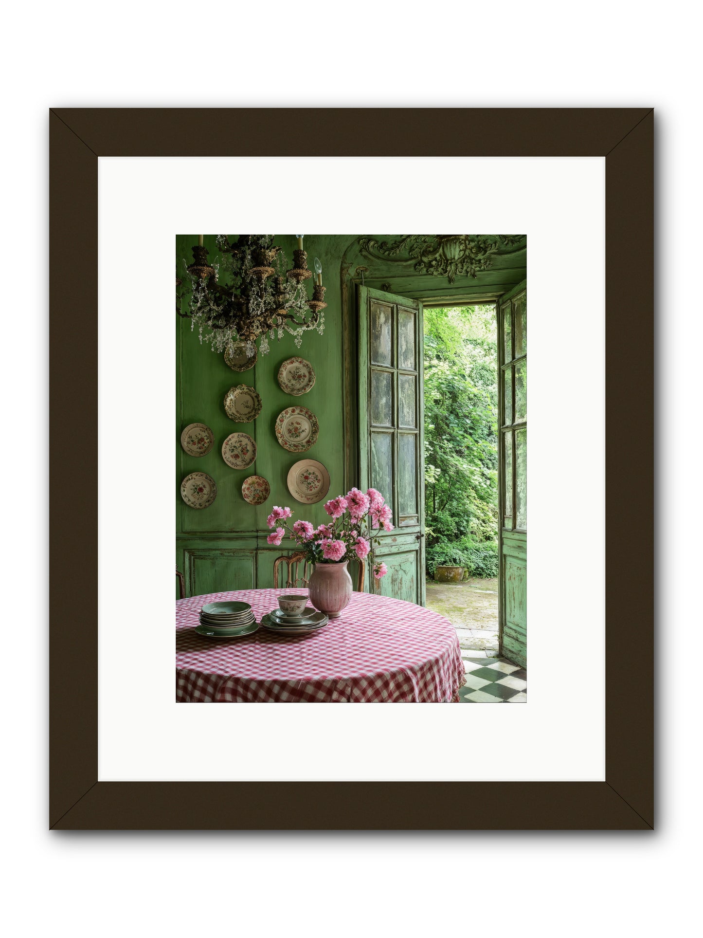 Kitchen Of Gathered Dreams -- Framed Print - Black 9x12