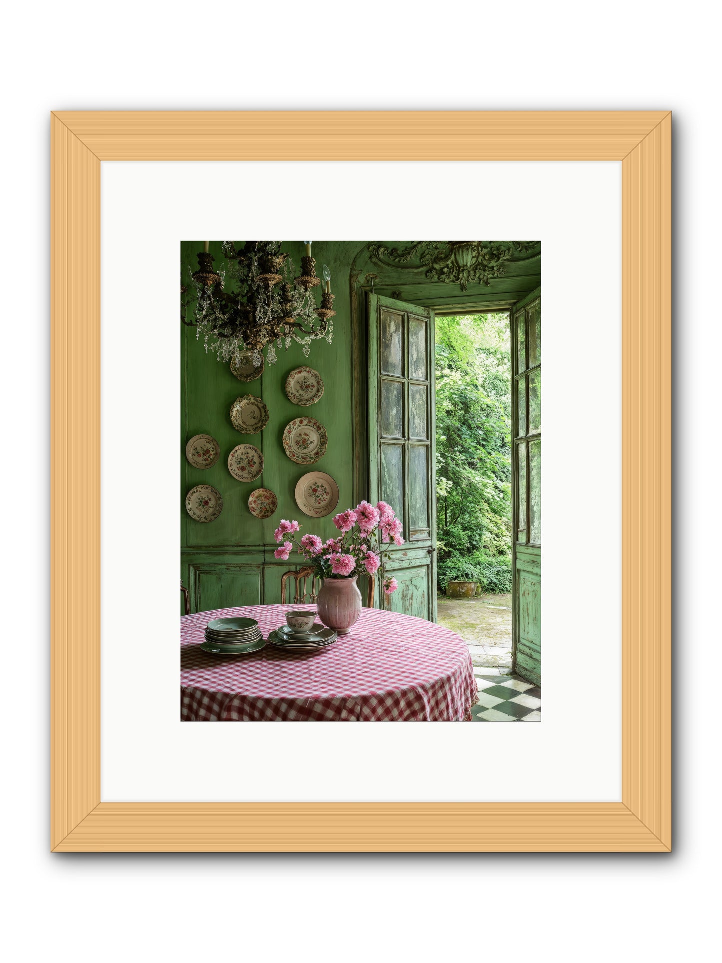 Kitchen Of Gathered Dreams -- Framed Print - Natural 9x12