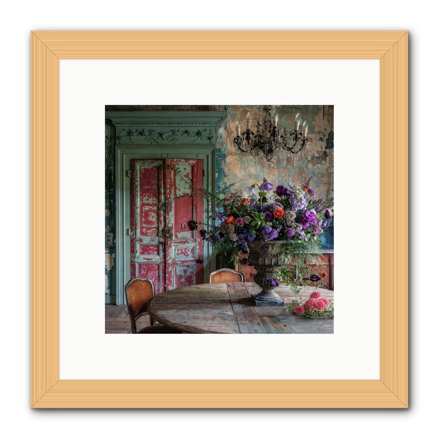 LAVENDER TWILIGHT -- Framed Print - Natural 10x10