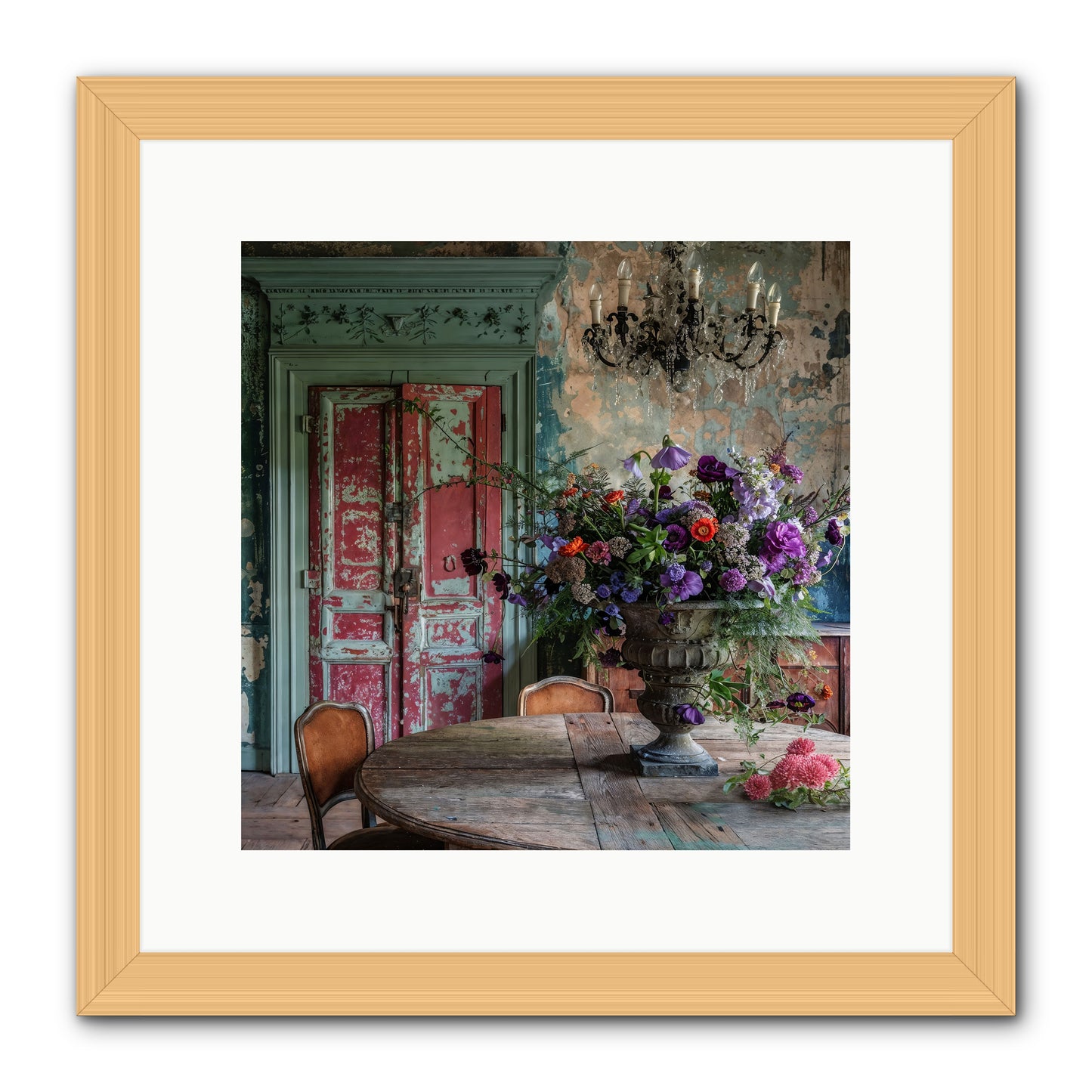 LAVENDER TWILIGHT -- Framed Print - Natural 12x12