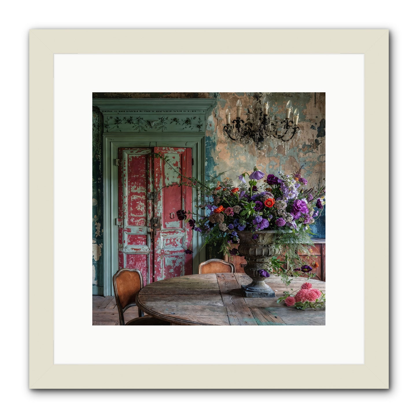 LAVENDER TWILIGHT -- Framed Print - White 12x12