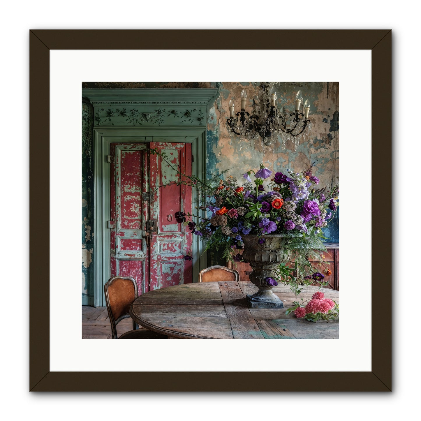 LAVENDER TWILIGHT -- Framed Print - Black 16x16