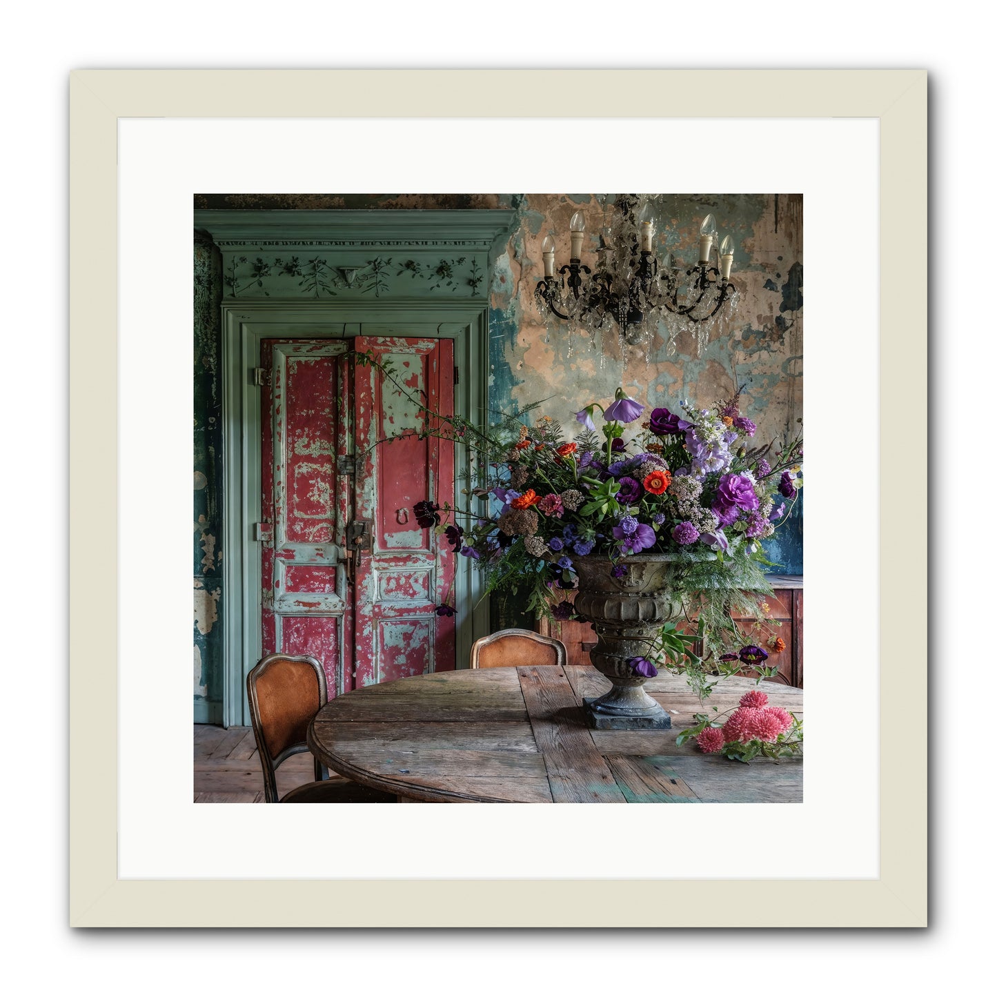 LAVENDER TWILIGHT -- Framed Print - White 16x16