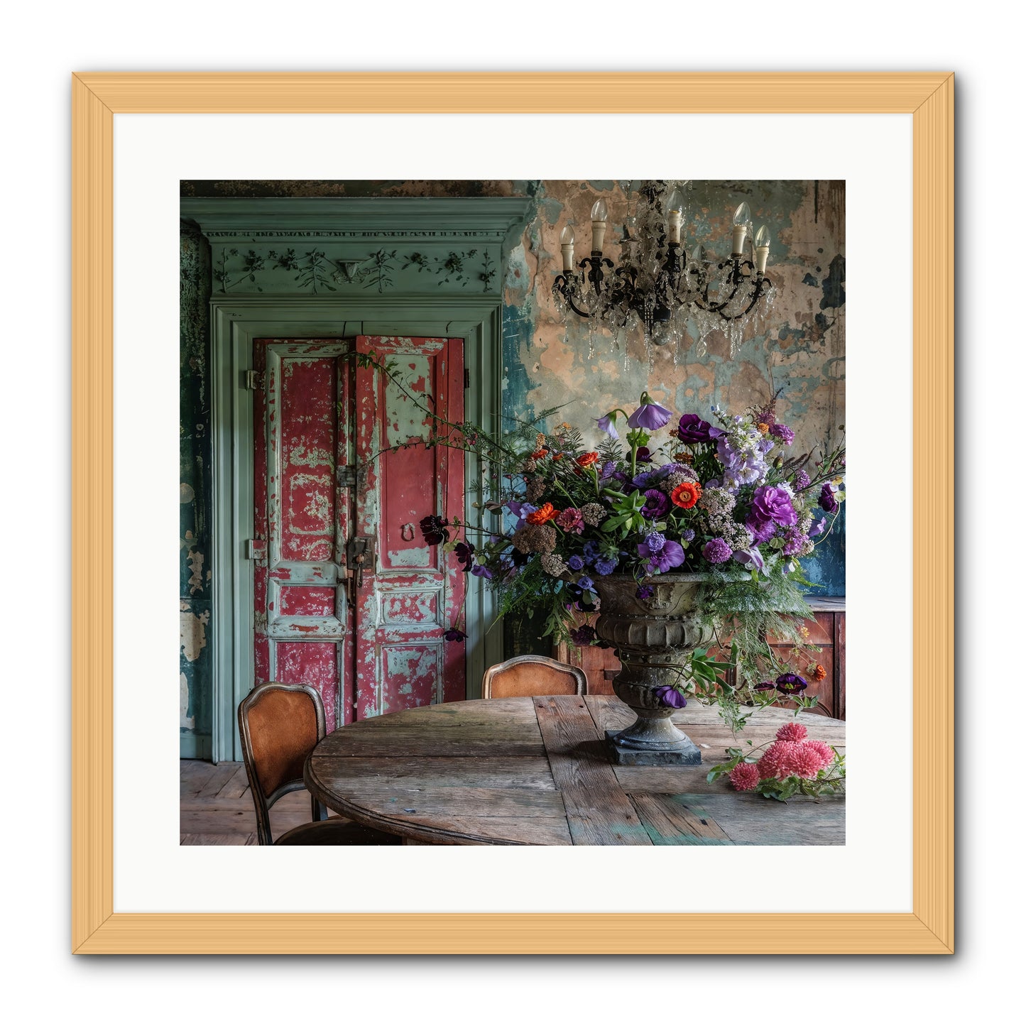 LAVENDER TWILIGHT -- Framed Print - Natural 20x20