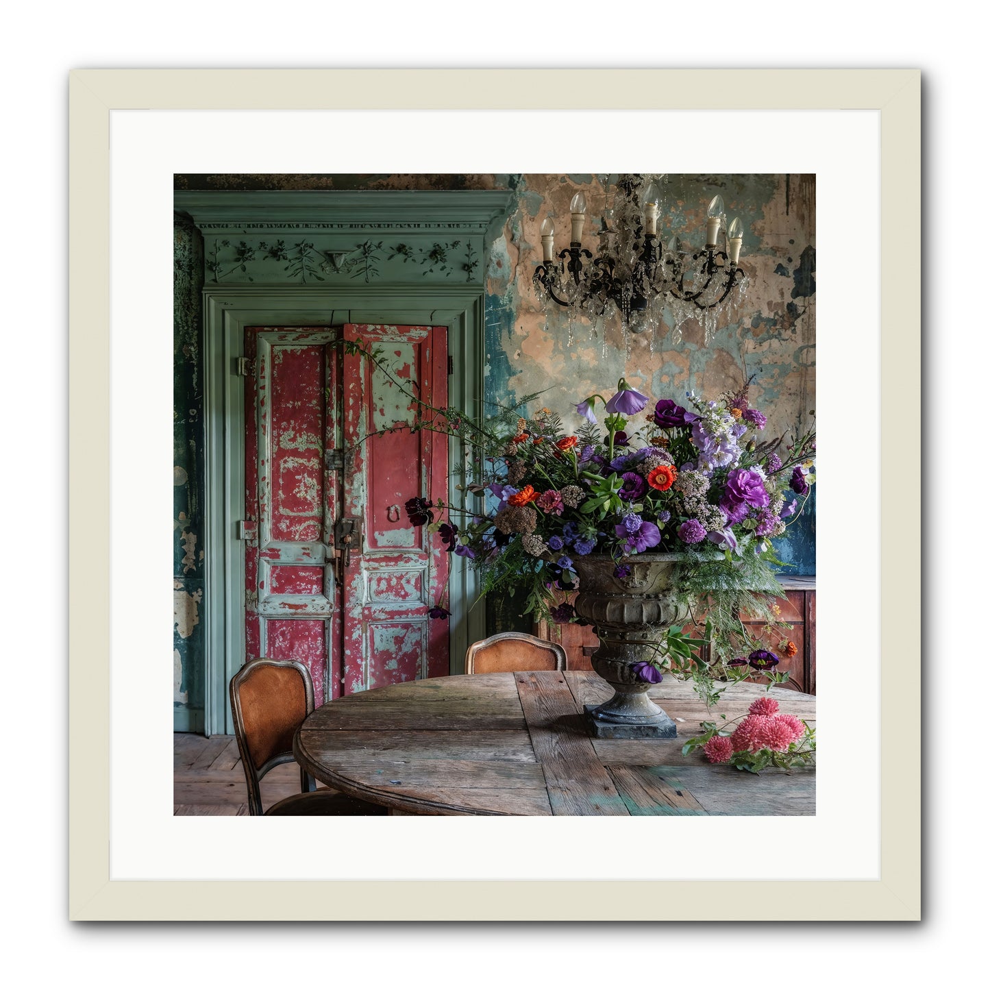 LAVENDER TWILIGHT -- Framed Print - White 20x20