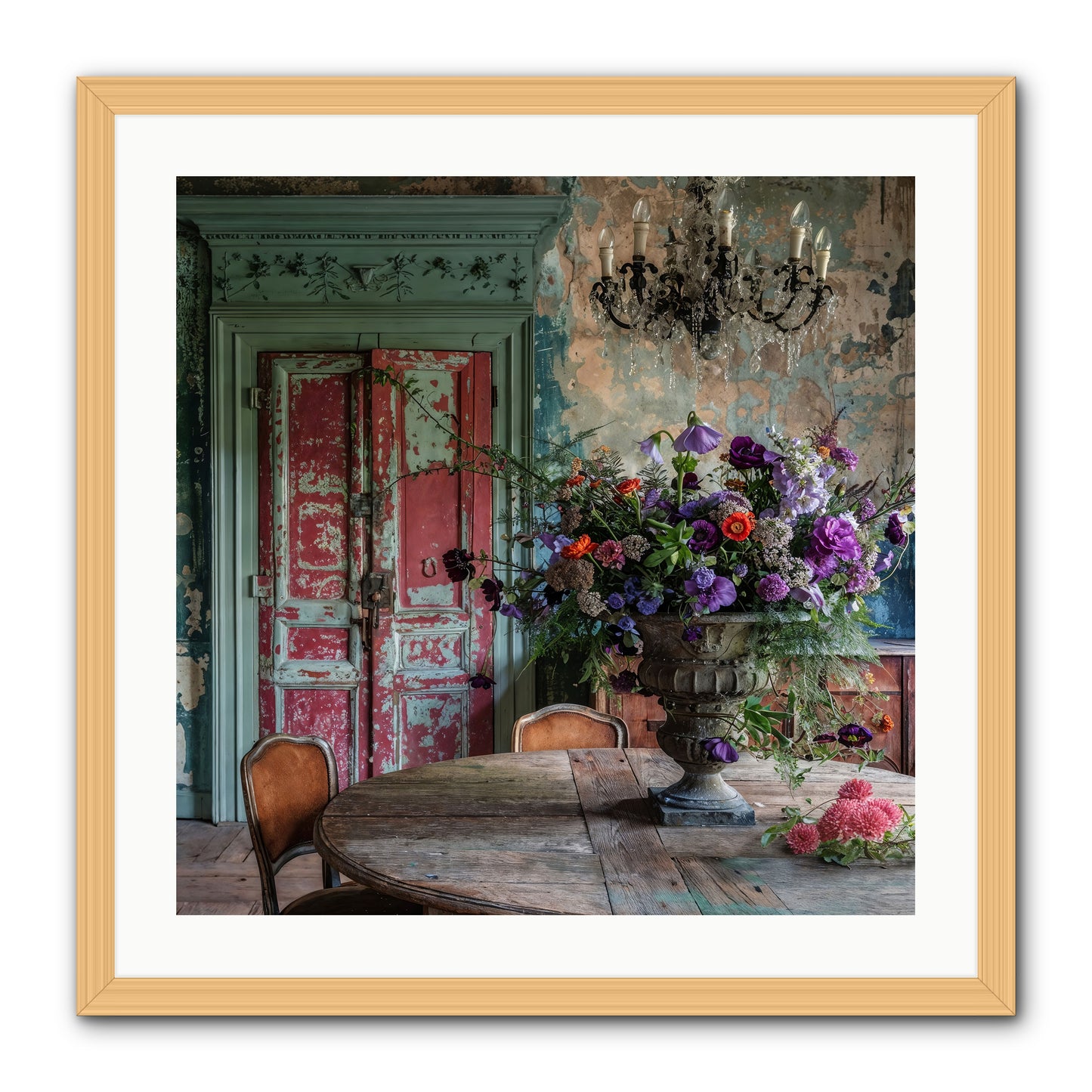 LAVENDER TWILIGHT -- Framed Print - Natural 24x24
