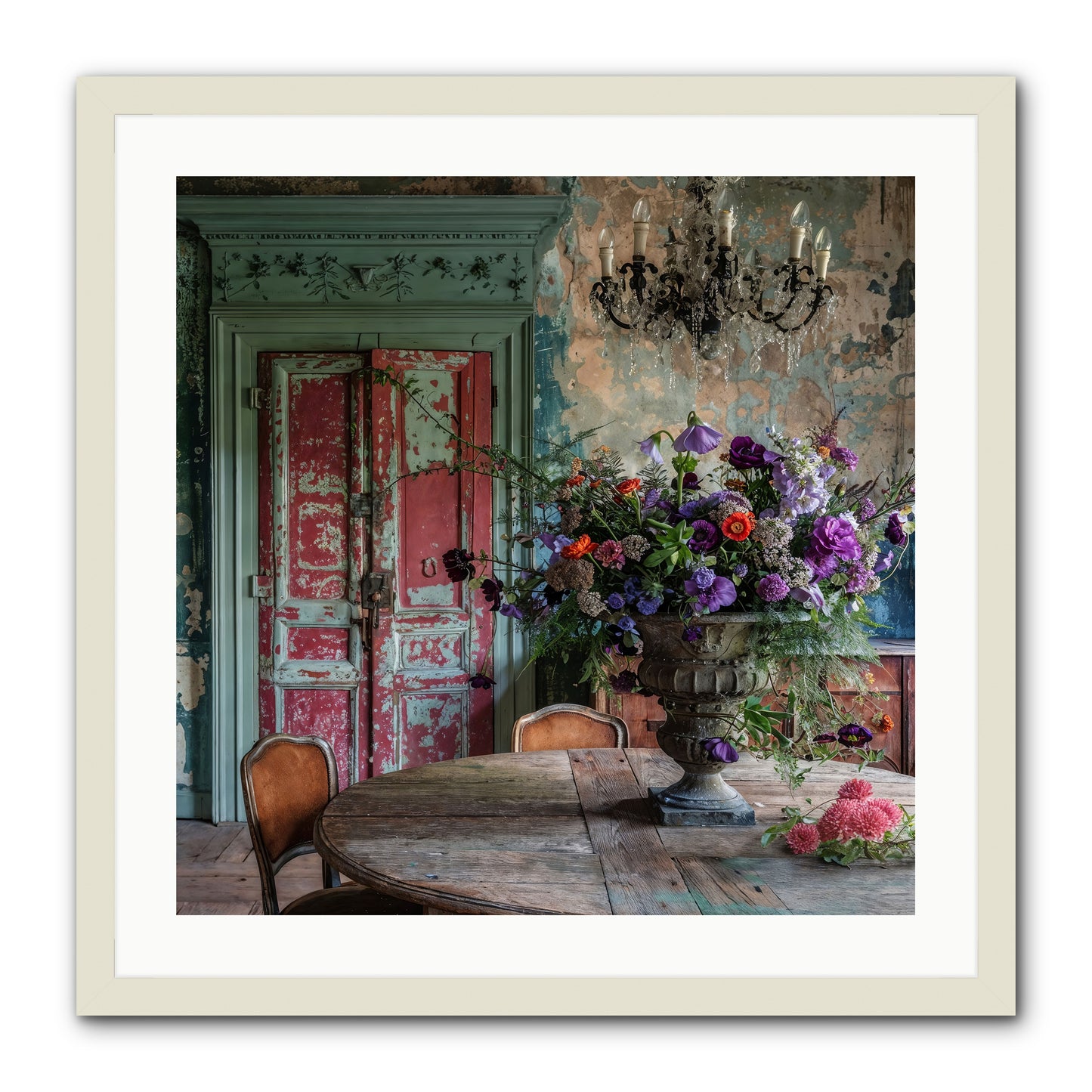 LAVENDER TWILIGHT -- Framed Print - White 24x24