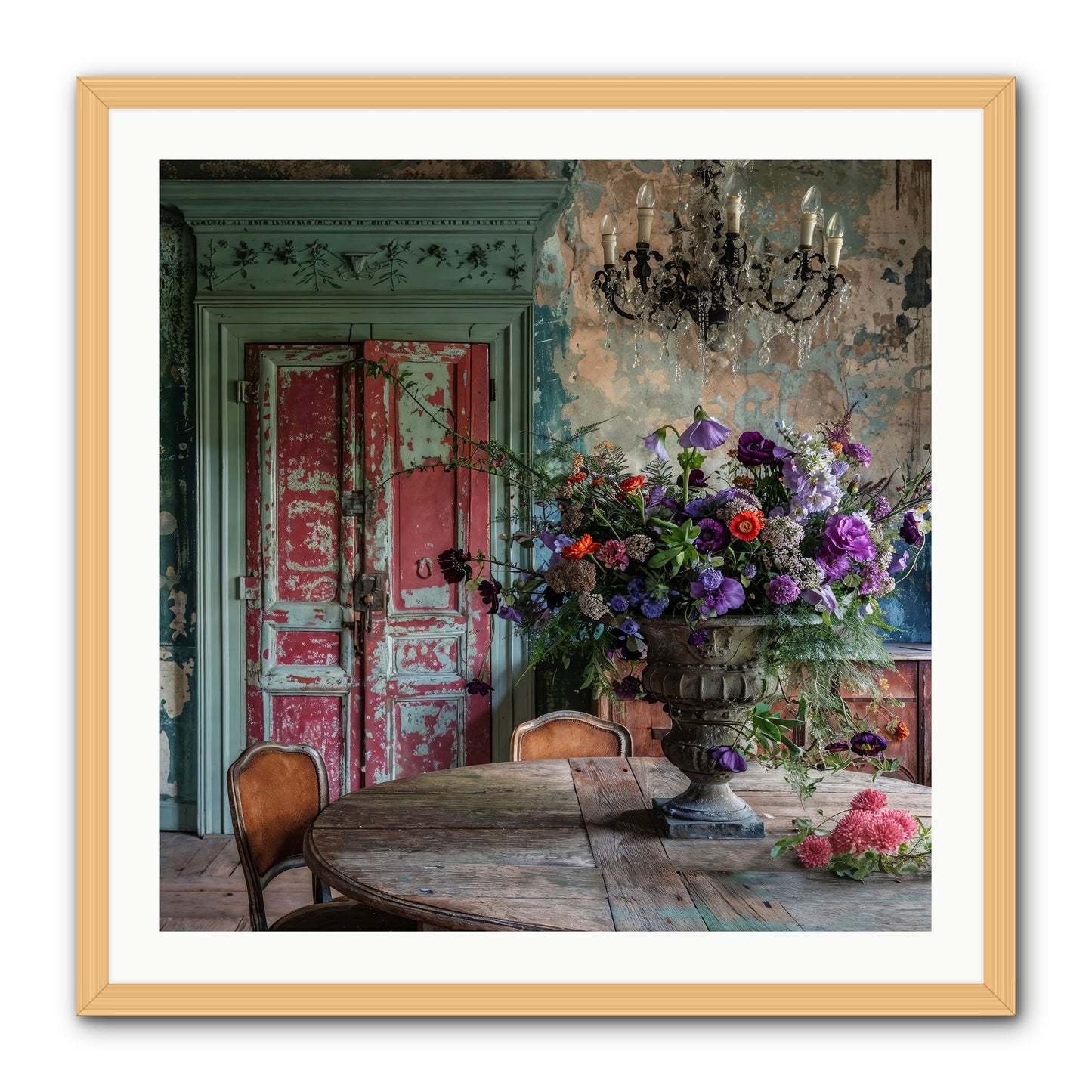 LAVENDER TWILIGHT -- Framed Print - Natural 30x30