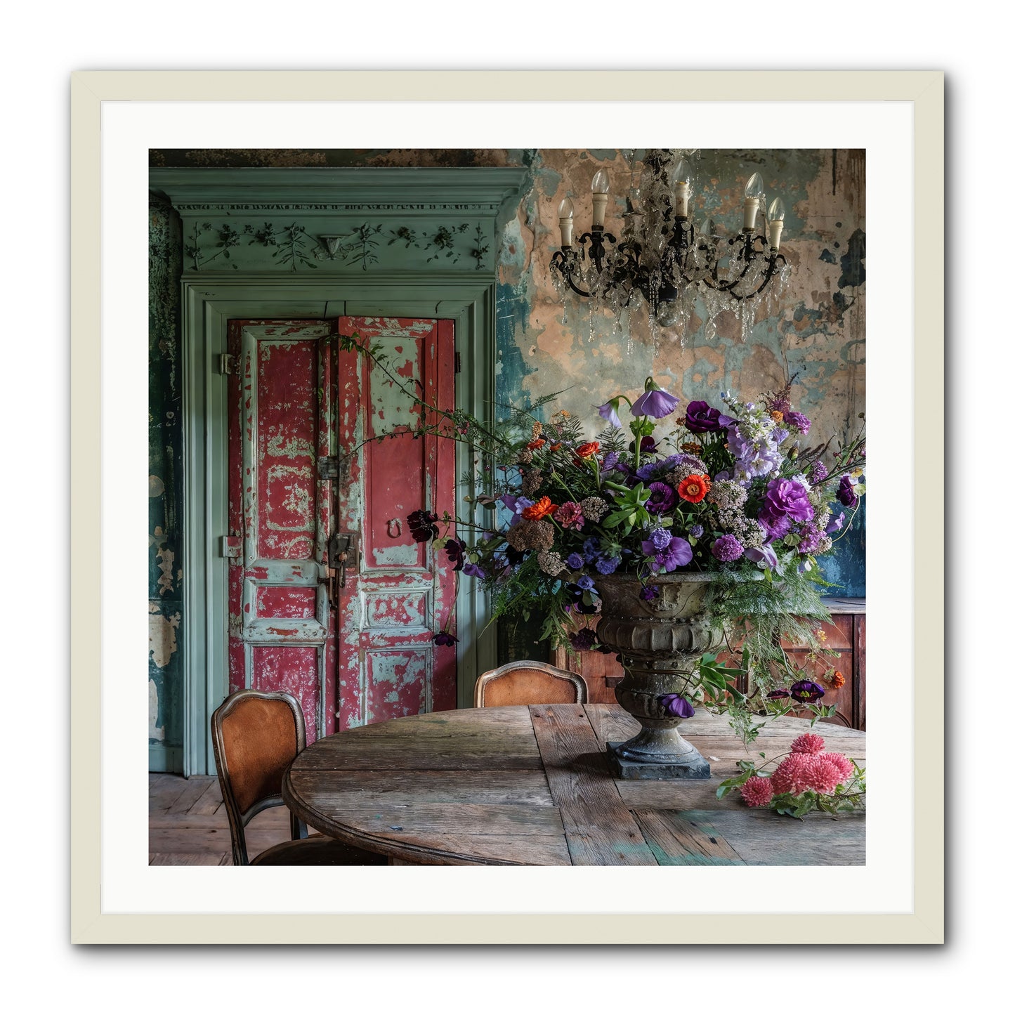 LAVENDER TWILIGHT -- Framed Print - White 30x30