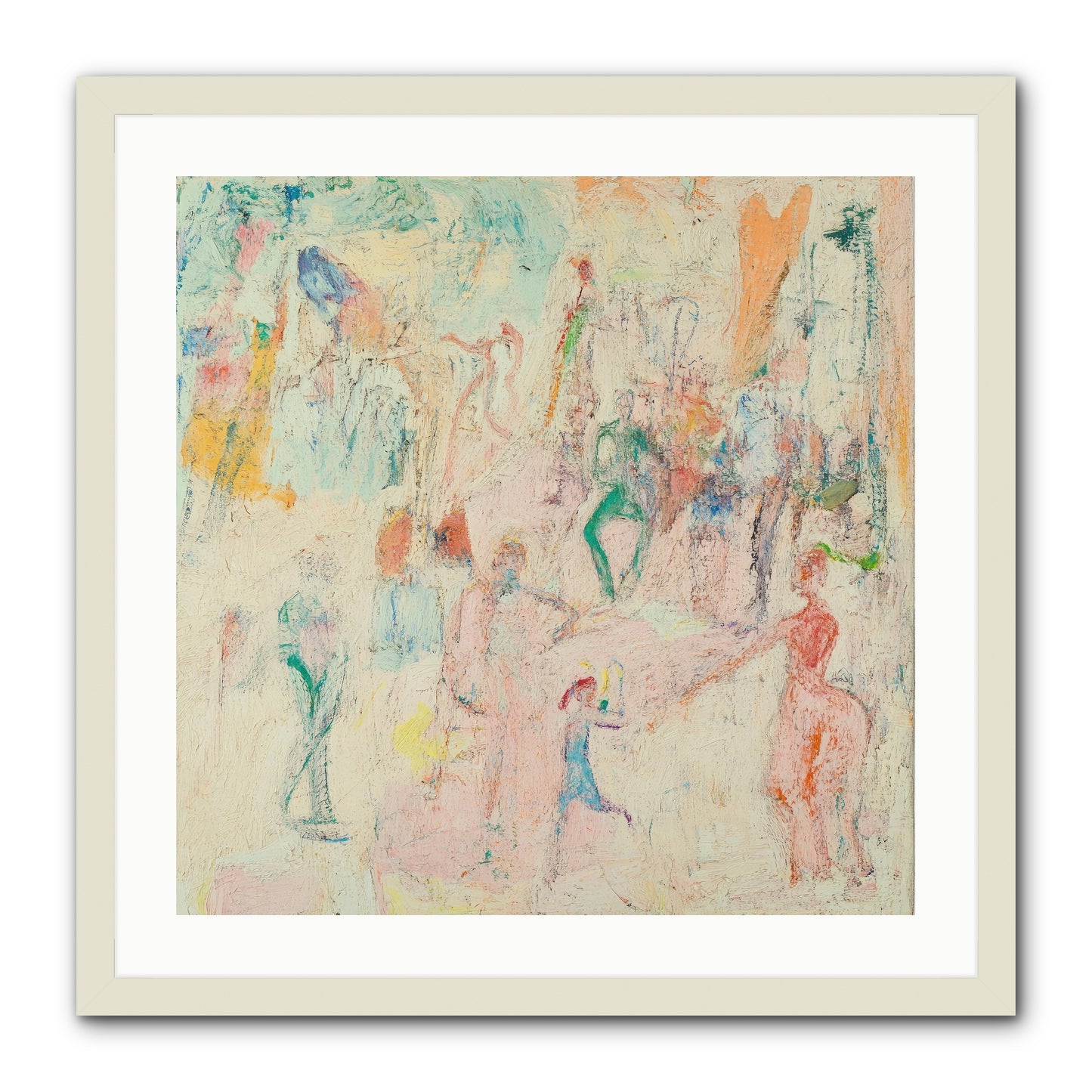 L'Heure Bleue -- Framed Print - White 24x24