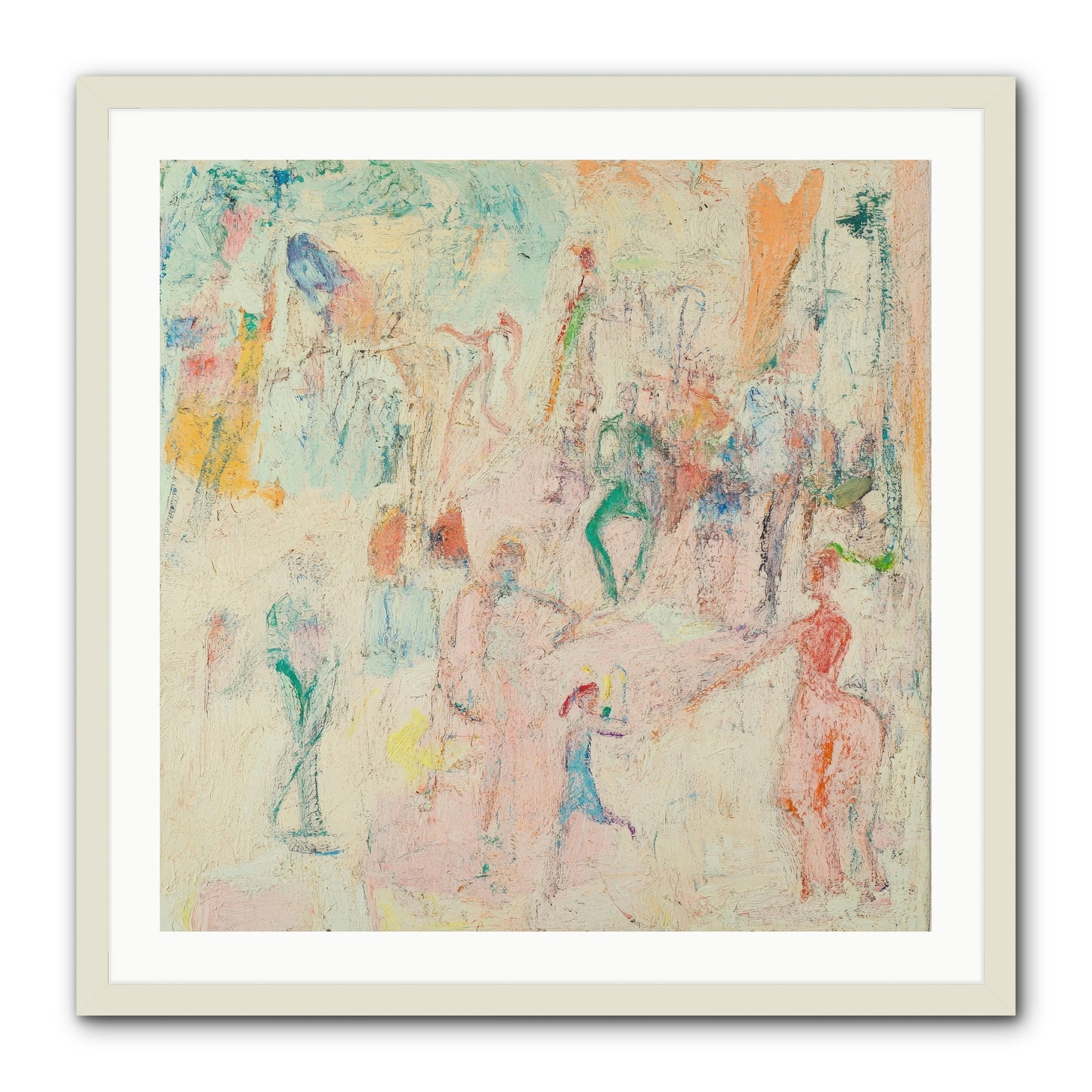 L'Heure Bleue -- Framed Print - White 30x30