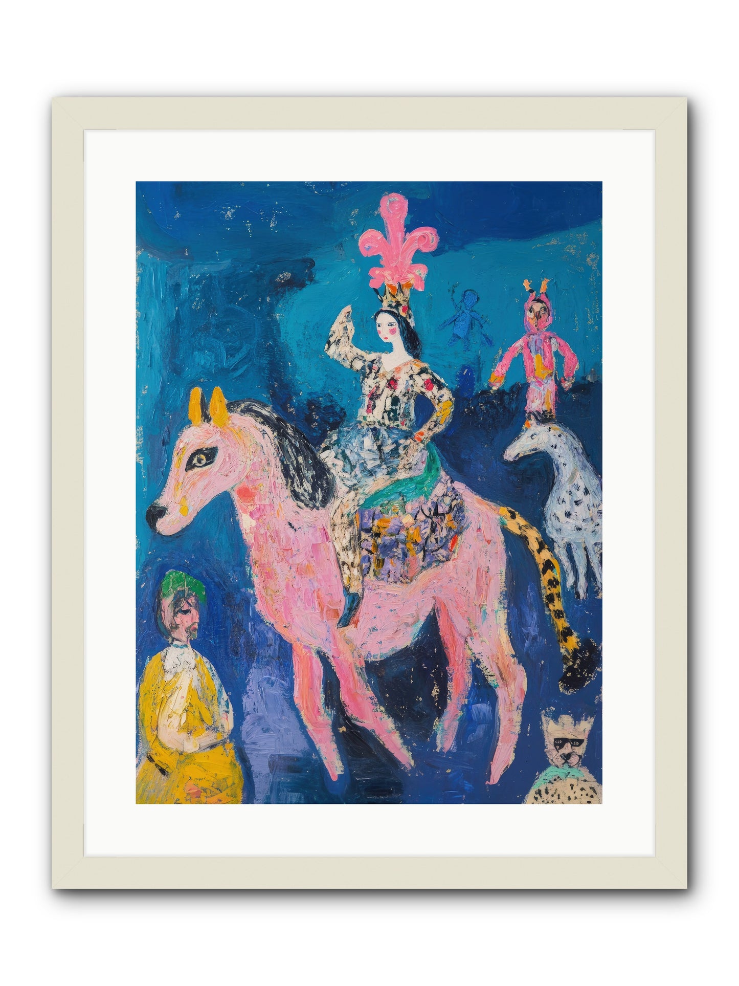 L'Opera Rose -- Framed Print - White 18x24