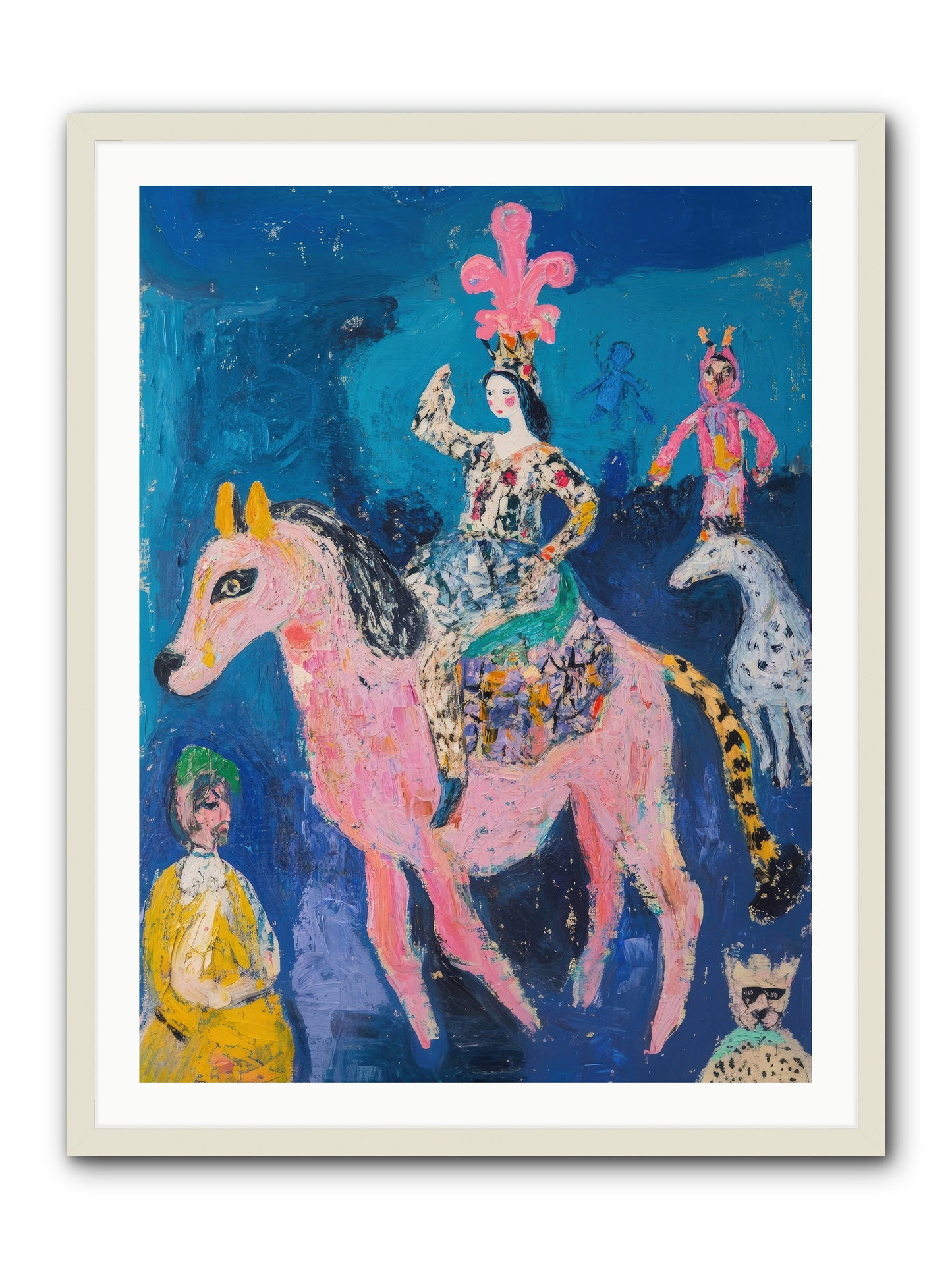 L'Opera Rose -- Framed Print - White 30x40