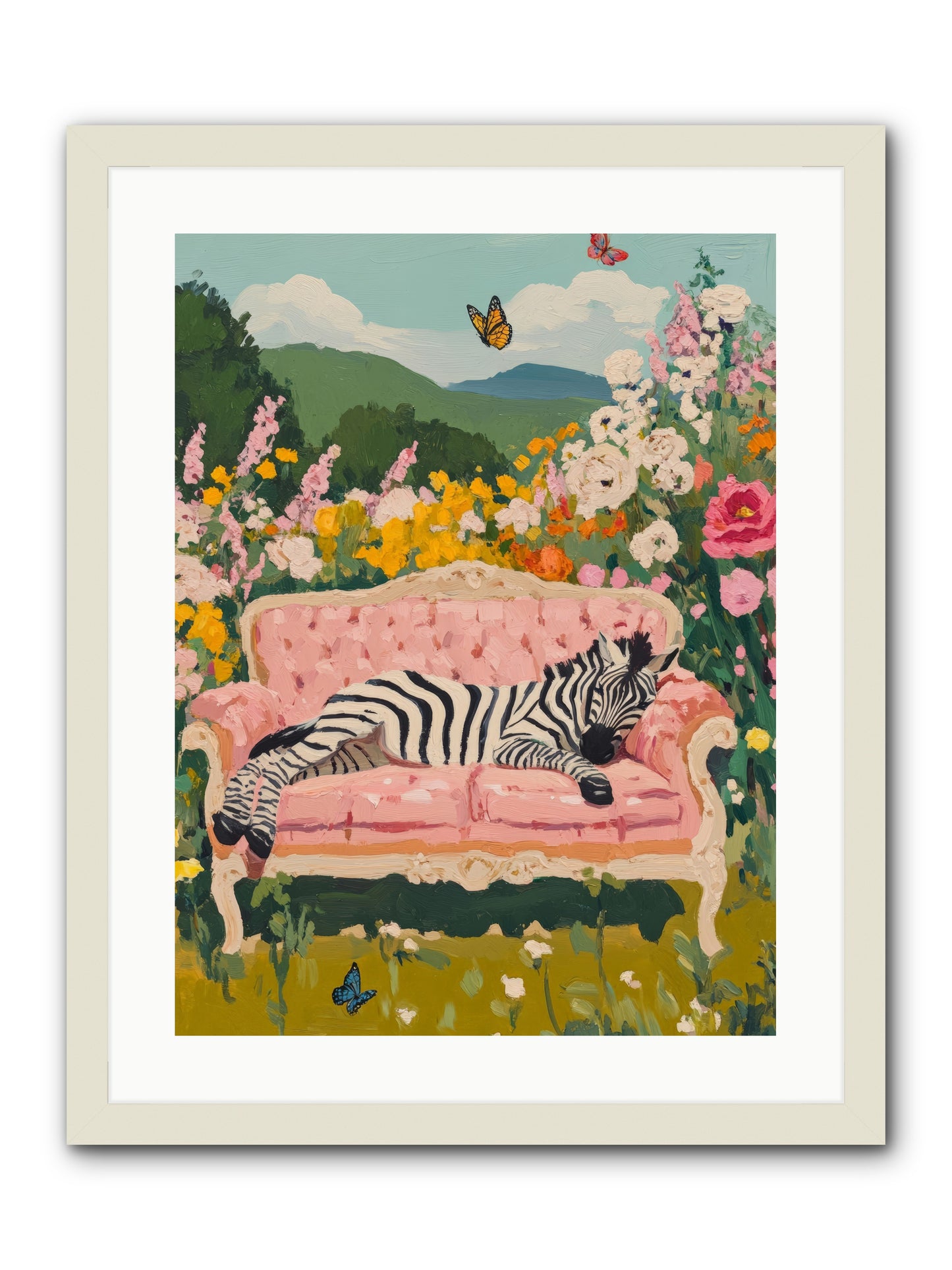 Lady Abington's Exotic GuestRez2 -- Framed Print - White 18x24