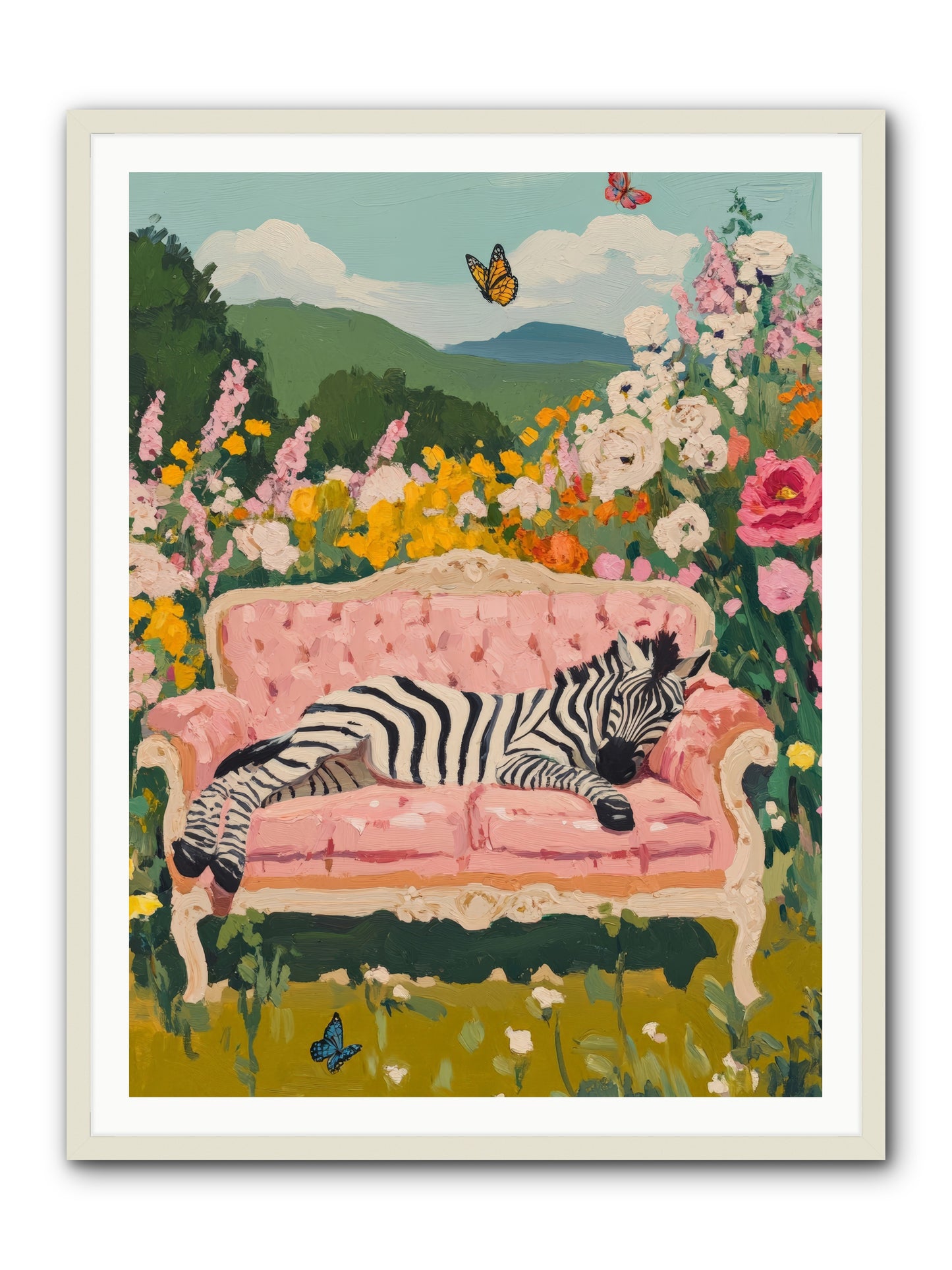 Lady Abington's Exotic GuestRez2 -- Framed Print - White 36x48