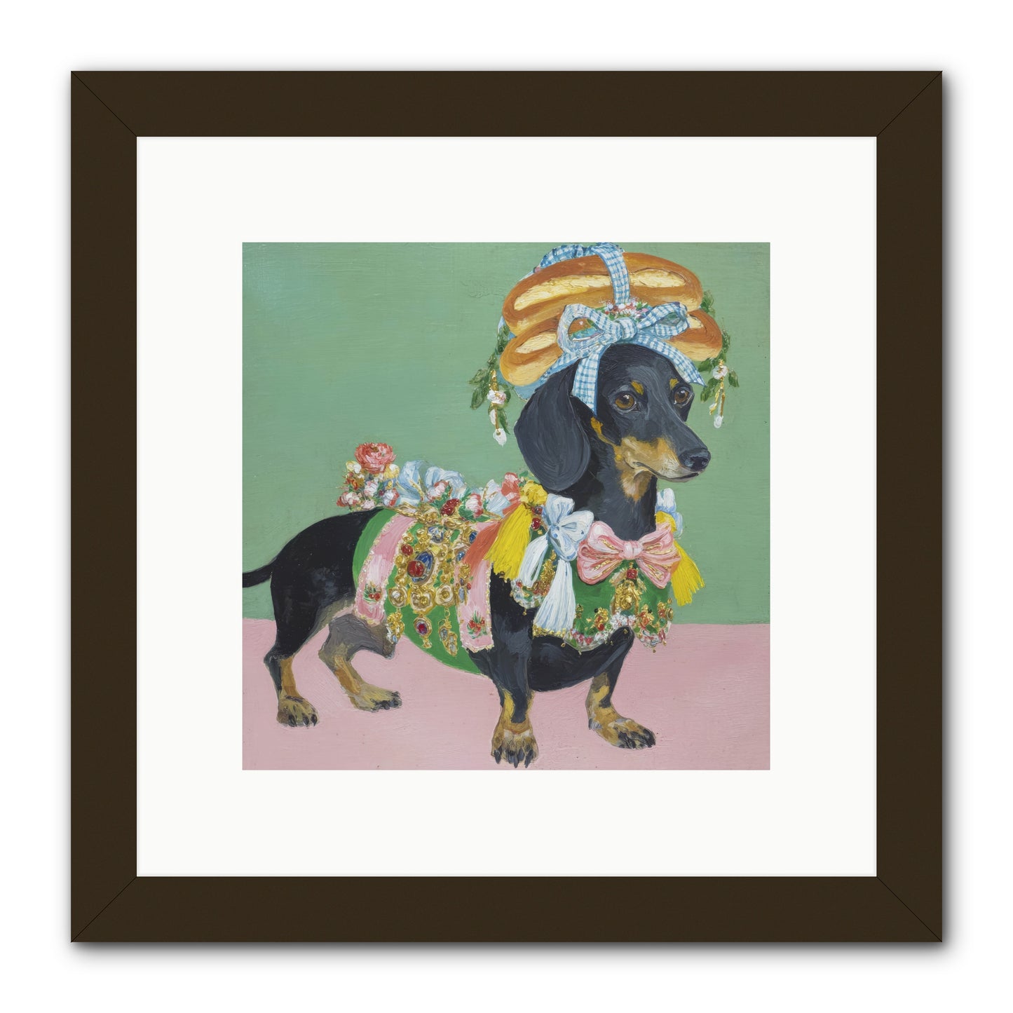Lady Celebration -- Framed Print - Black 10x10