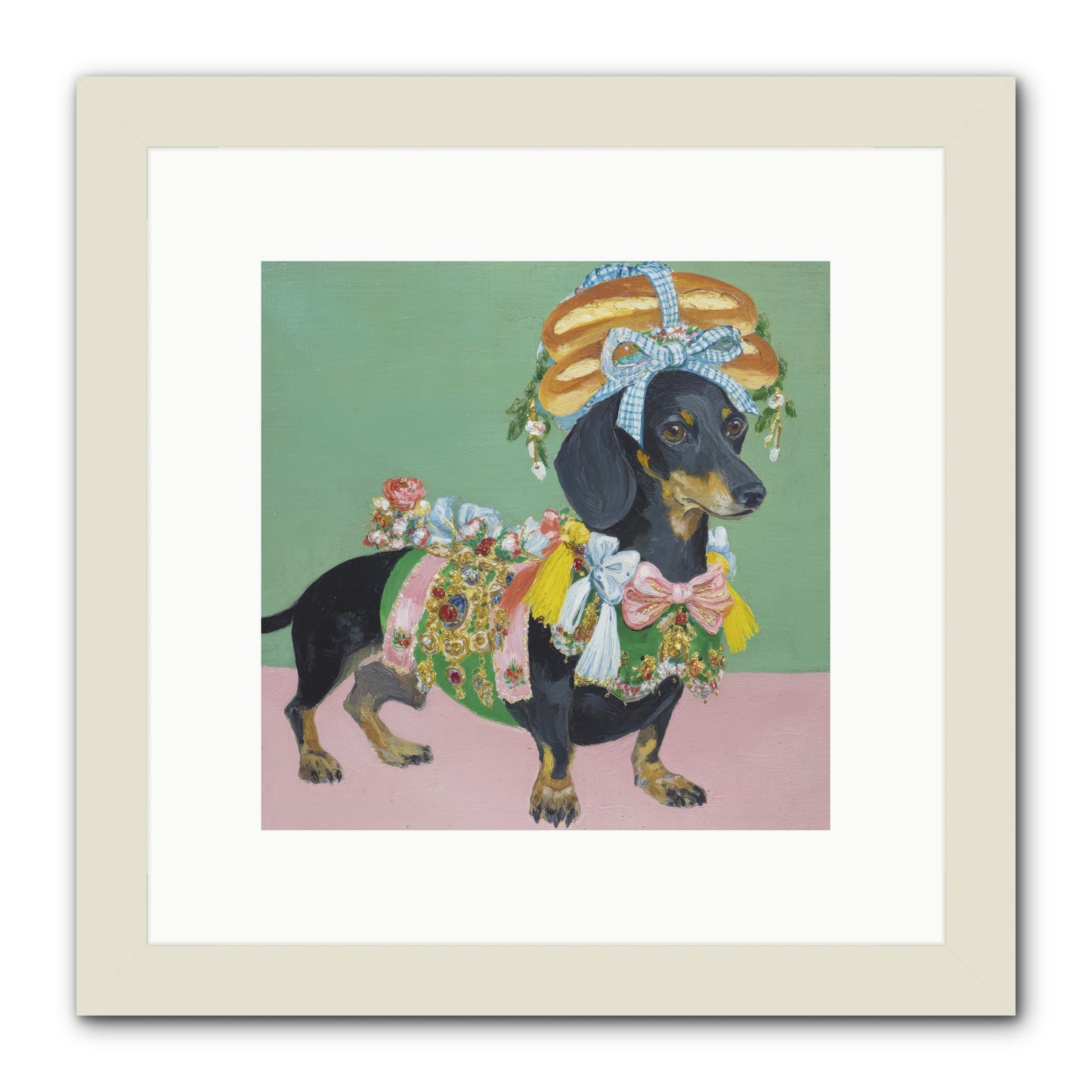 Lady Celebration -- Framed Print - White 10x10