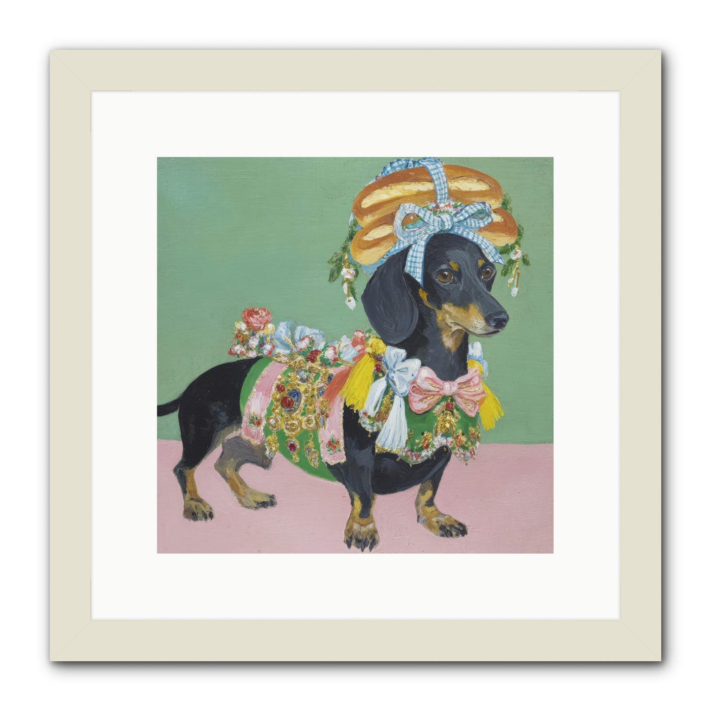 Lady Celebration -- Framed Print - White 12x12