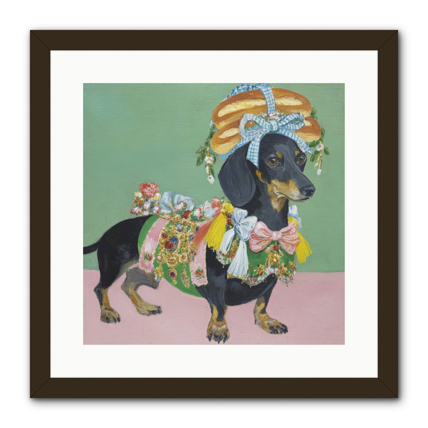 Lady Celebration -- Framed Print - Black 16x16