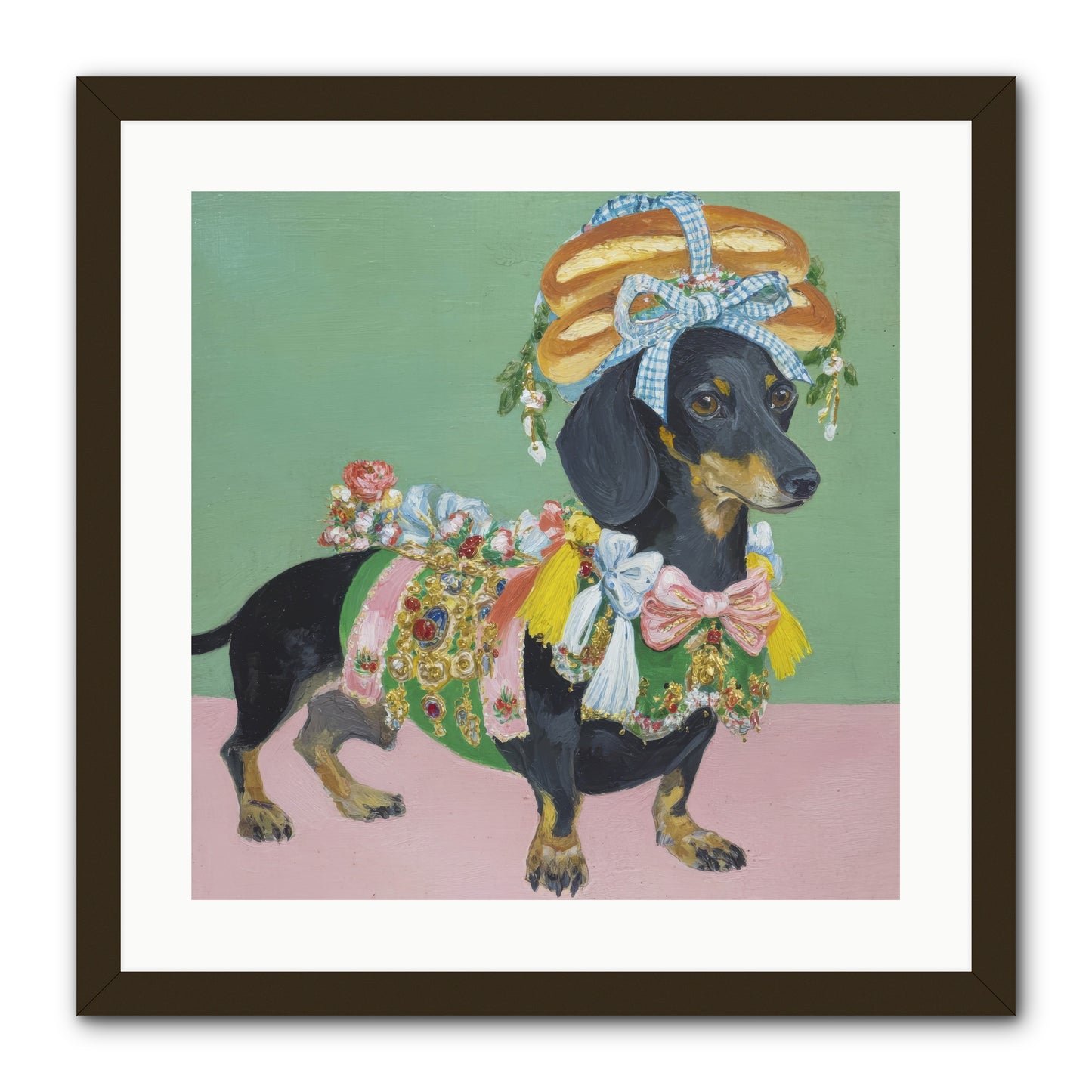 Lady Celebration -- Framed Print - Black 20x20