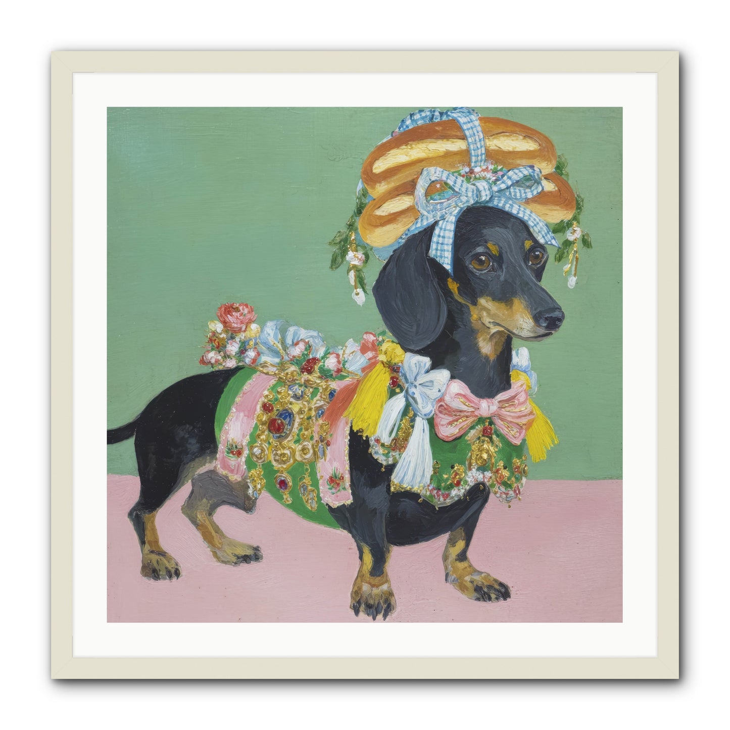 Lady Celebration -- Framed Print - White 30x30