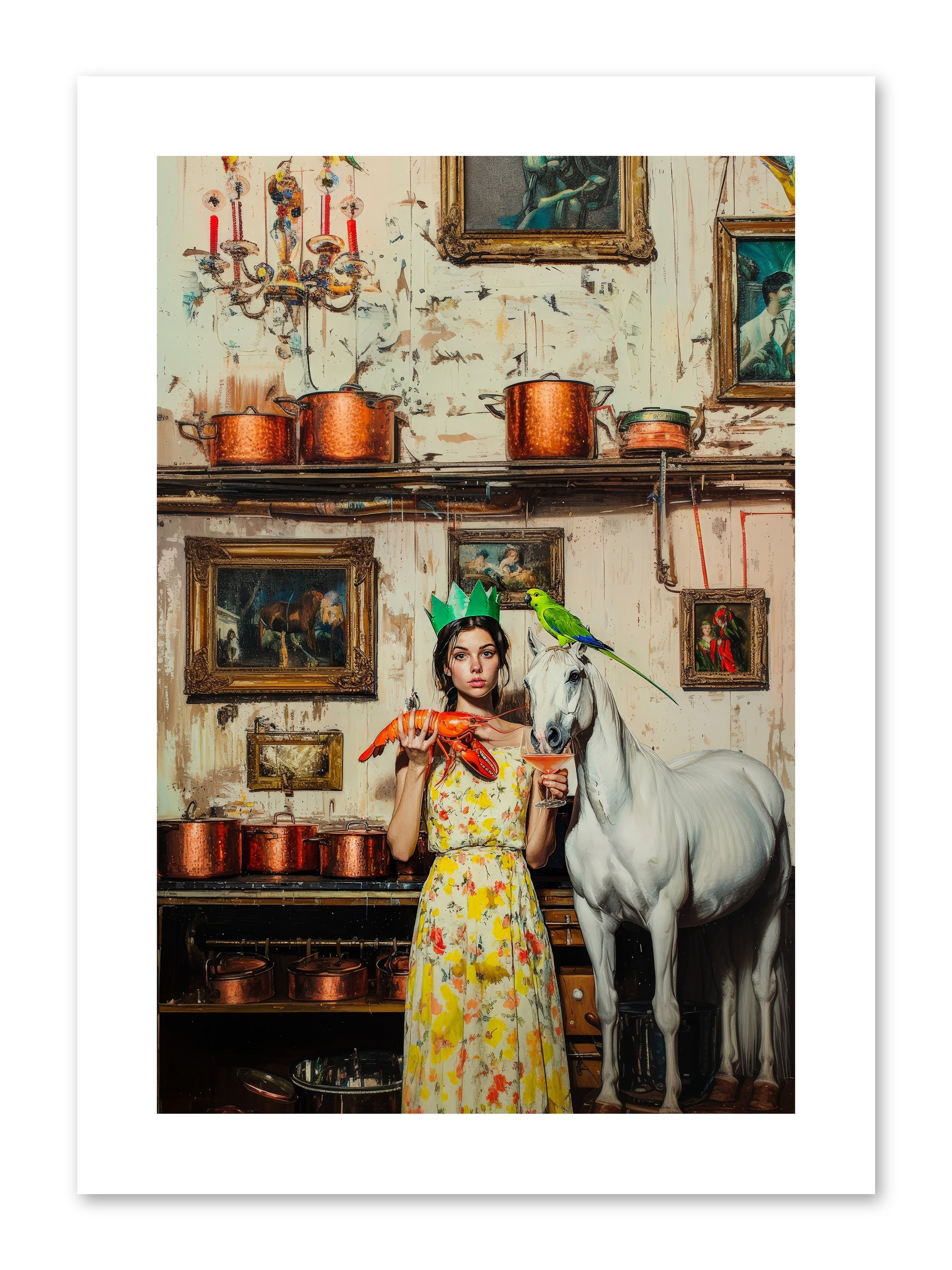 Lady Clementine's Culinary Court -- Paper Print 8x12