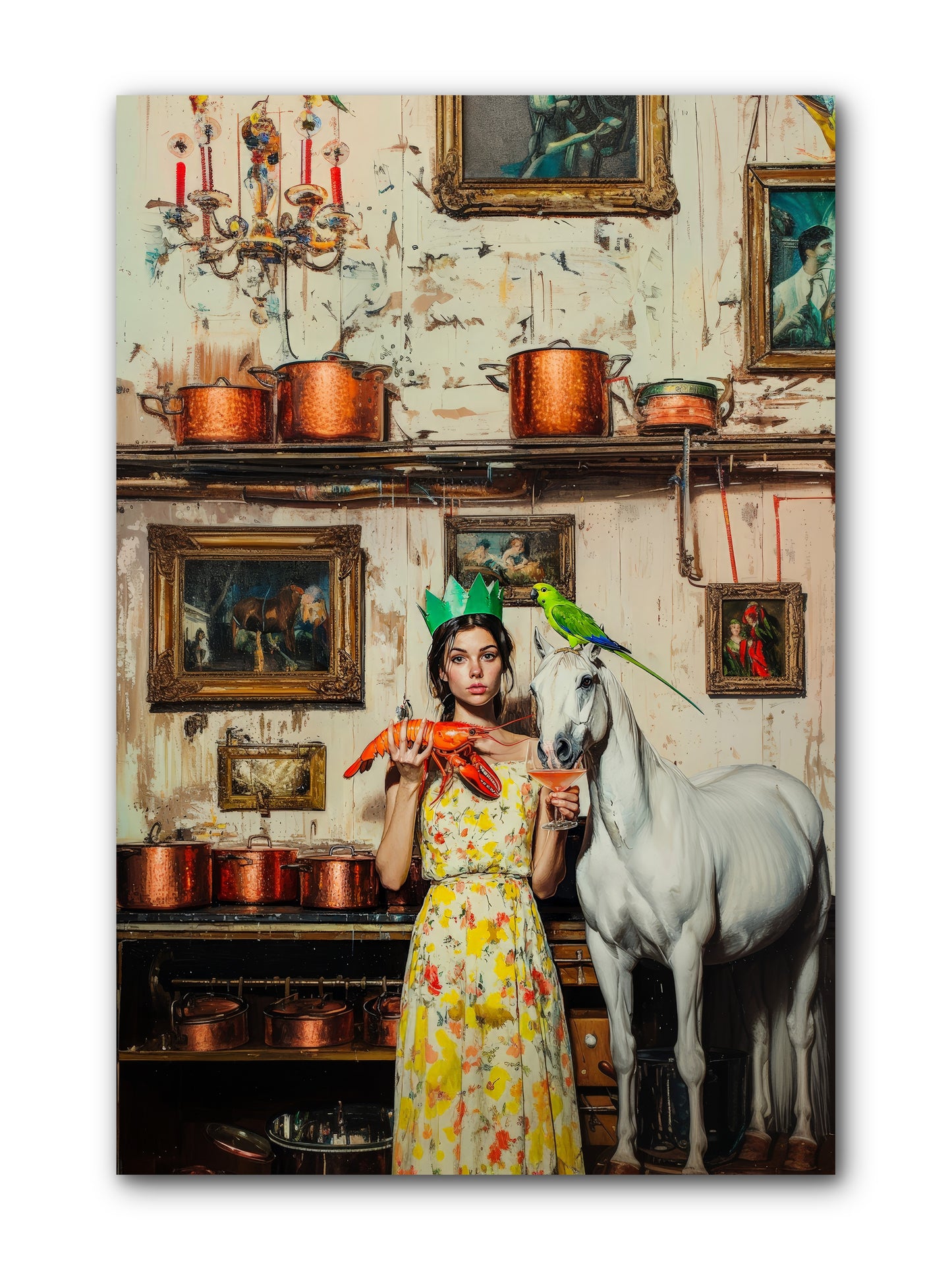 Lady Clementine's Culinary Court -- Wrapped Canvas 8x12