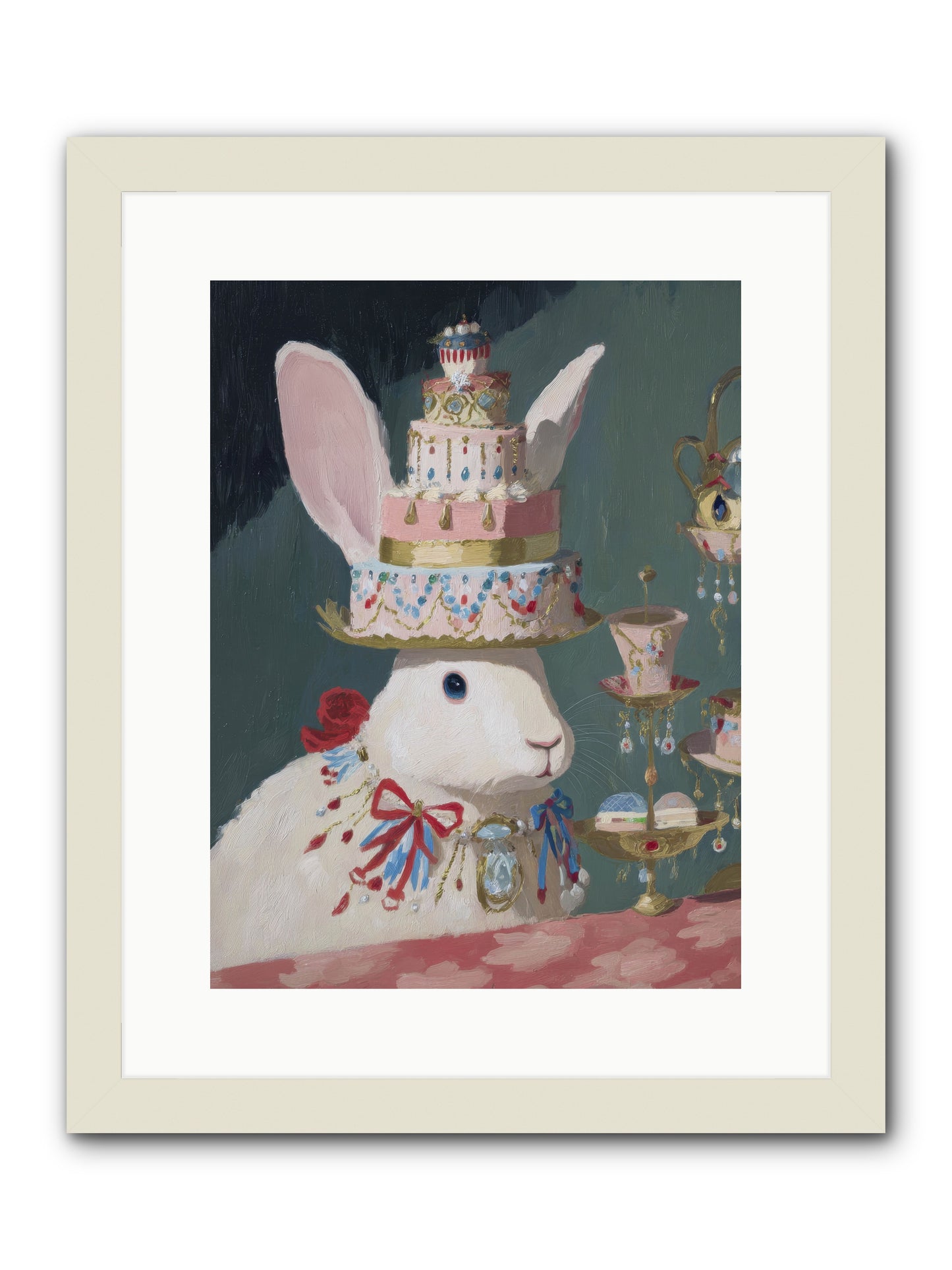 Lady Lace and Frosting -- Framed Print - White 12x16