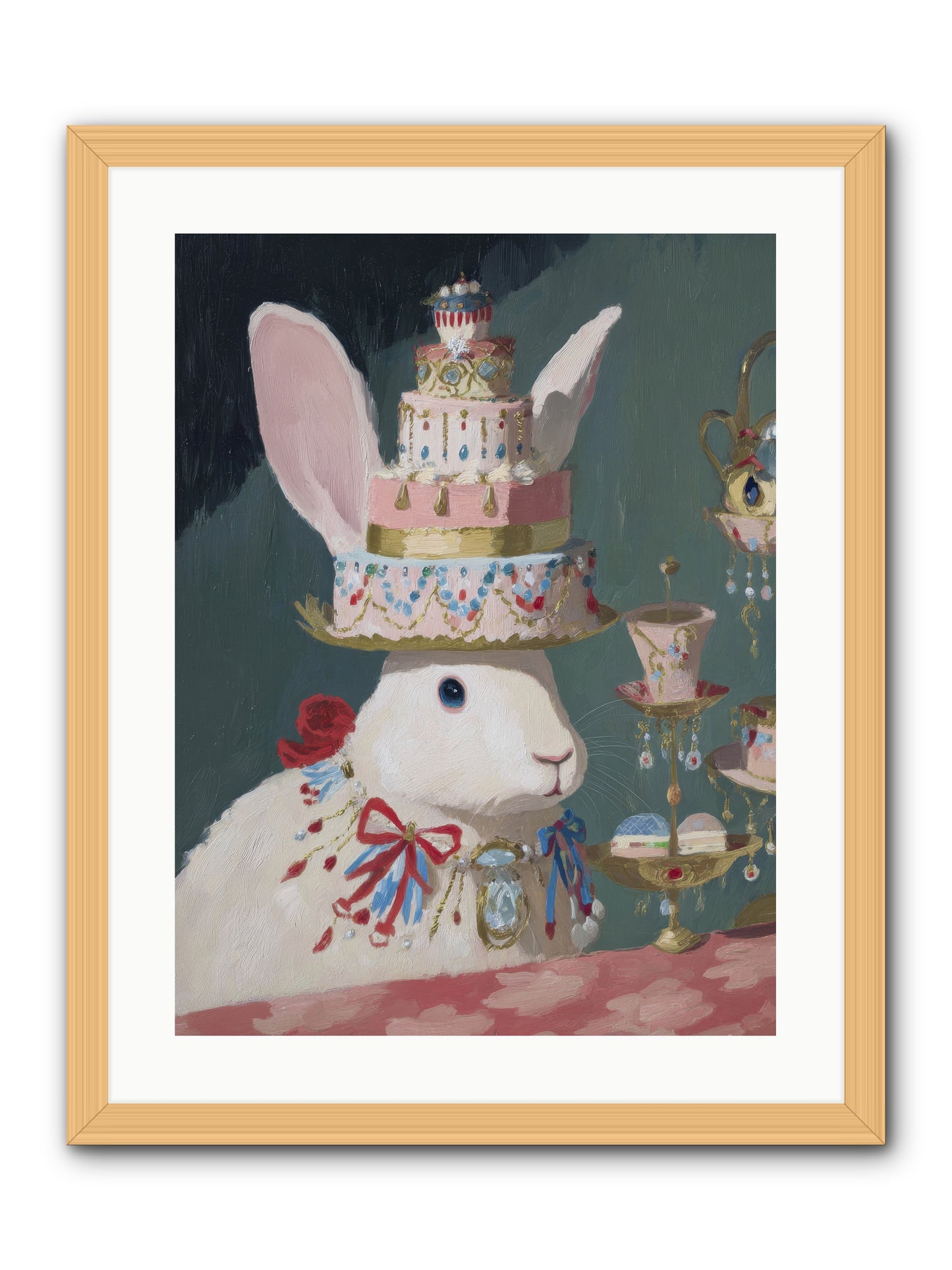 Lady Lace and Frosting -- Framed Print - Natural 18x24