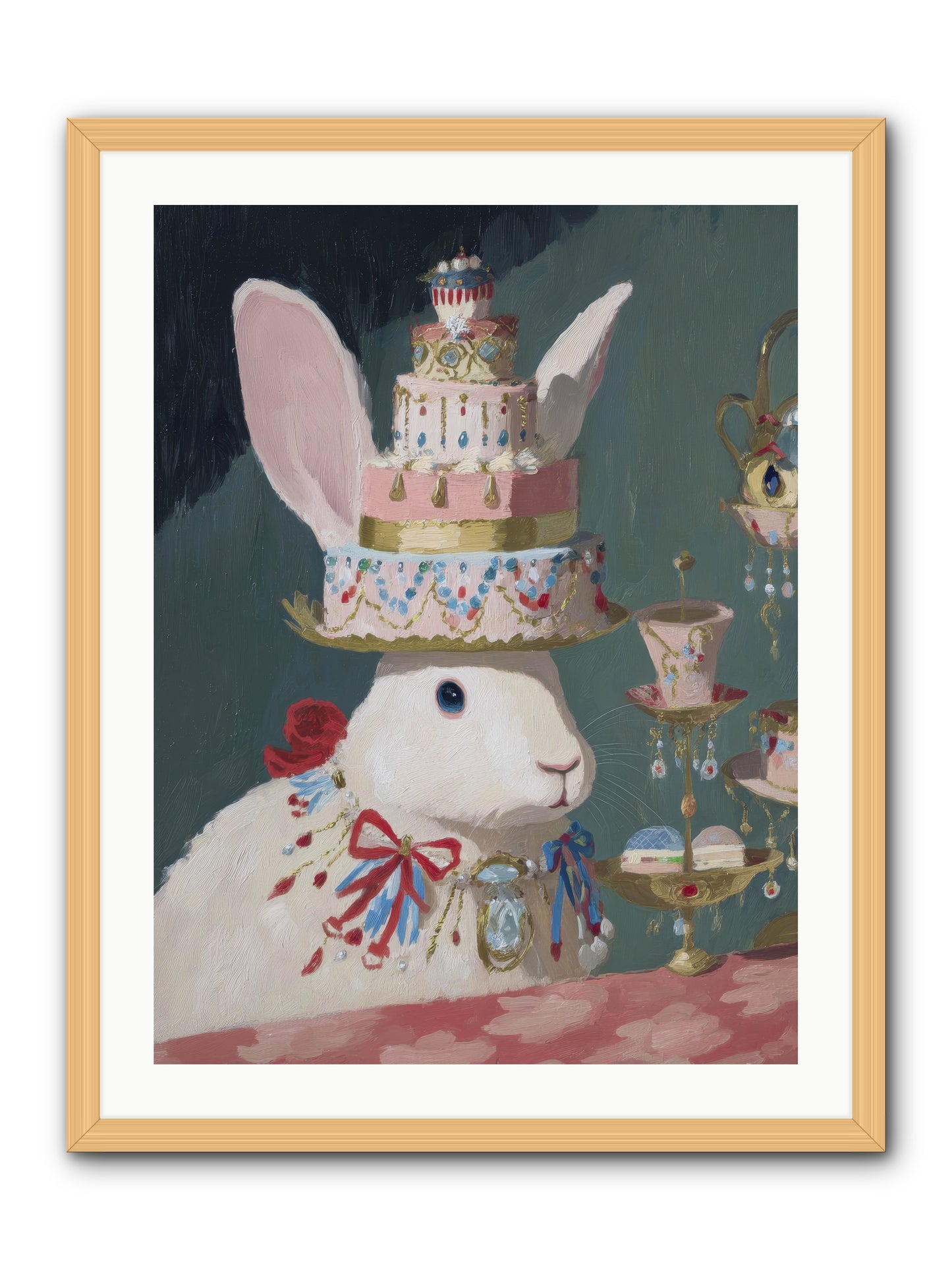 Lady Lace and Frosting -- Framed Print - Natural 24x32