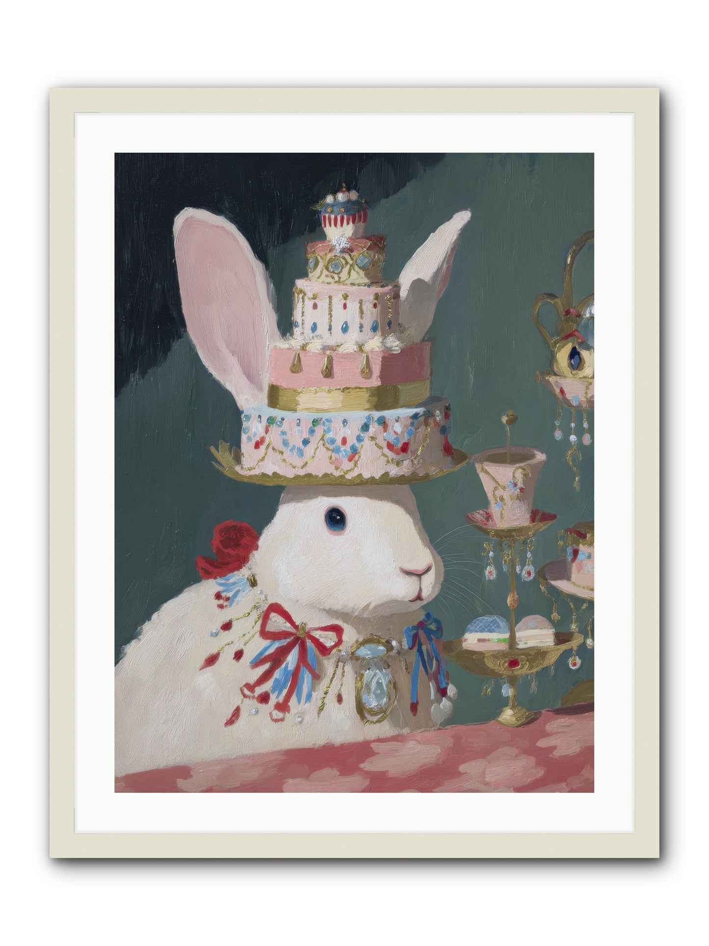 Lady Lace and Frosting -- Framed Print - White 24x32