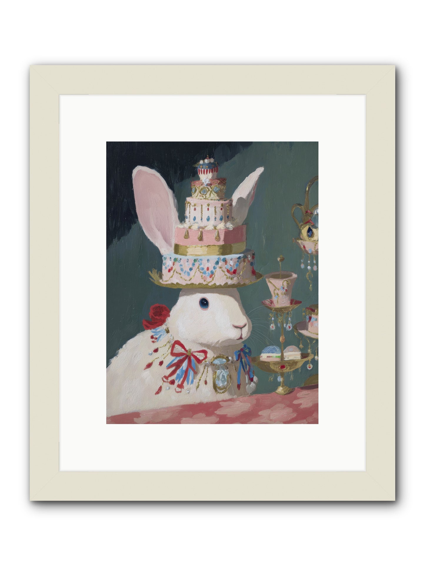 Lady Lace and Frosting -- Framed Print - White 9x12