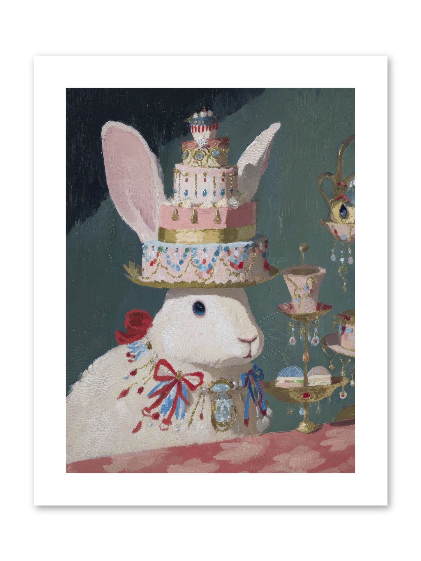 Lady Lace and Frosting -- Paper Print 9x12