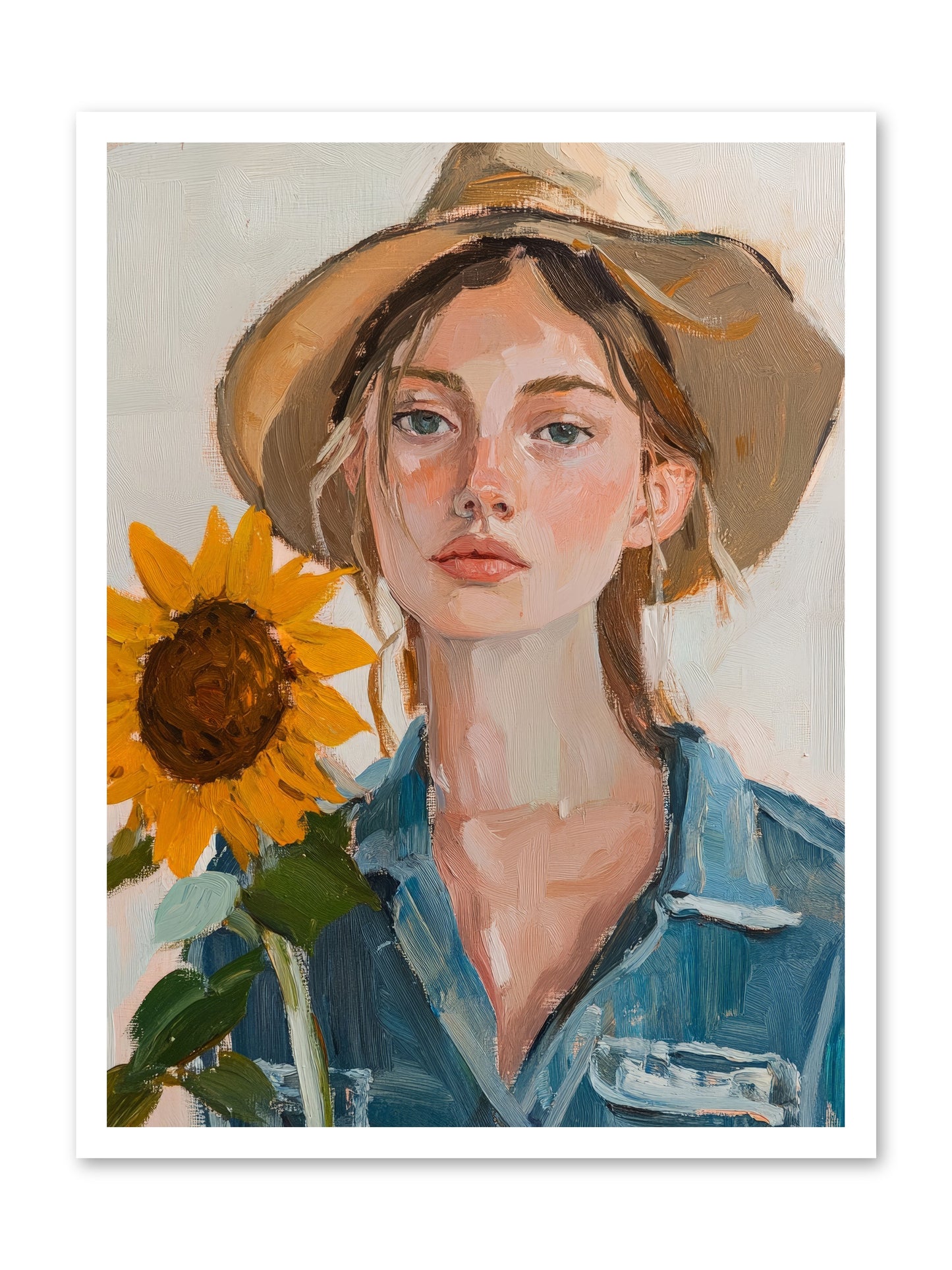 Lady Sunflower -- Paper Print 24x32