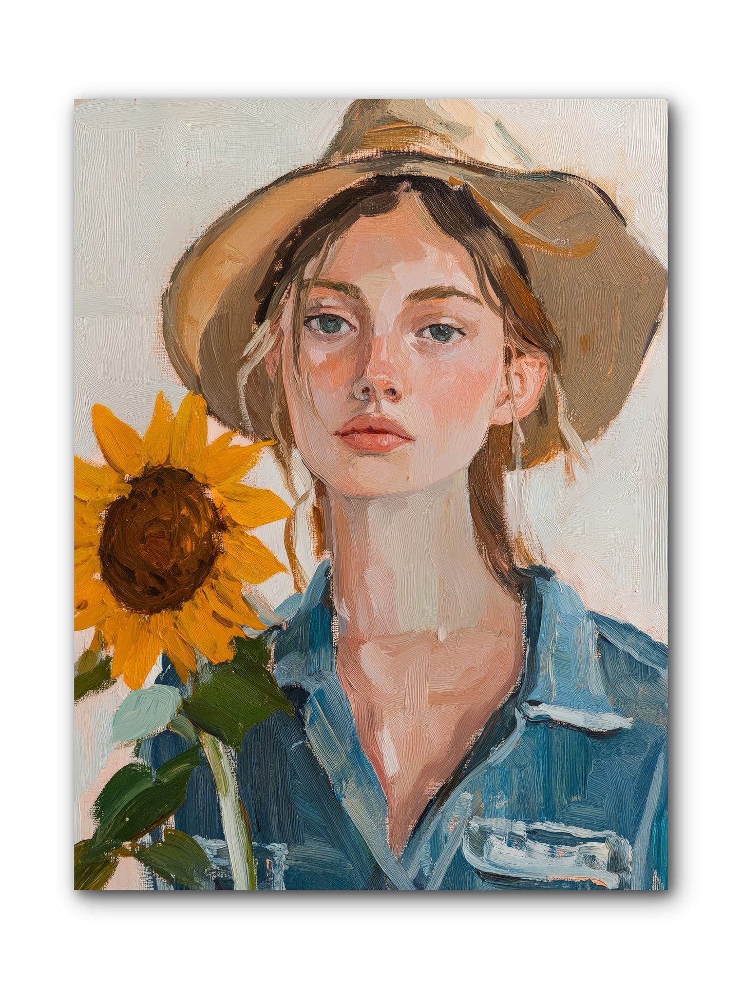 Lady Sunflower -- Wrapped Canvas 9x12
