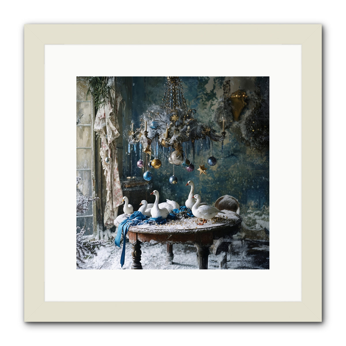 Lady Winterbourne's Vista -- Framed Print - White 12x12
