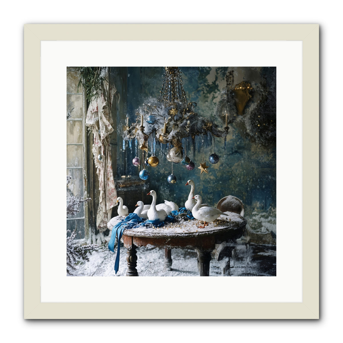 Lady Winterbourne's Vista -- Framed Print - White 16x16