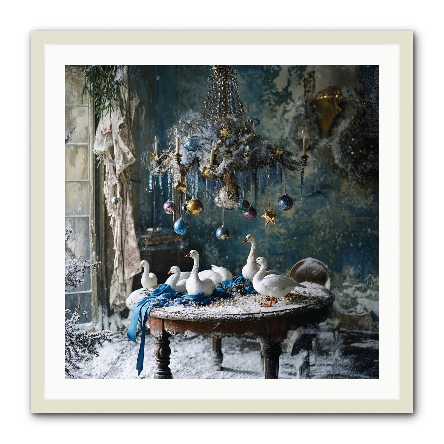 Lady Winterbourne's Vista -- Framed Print - White 30x30
