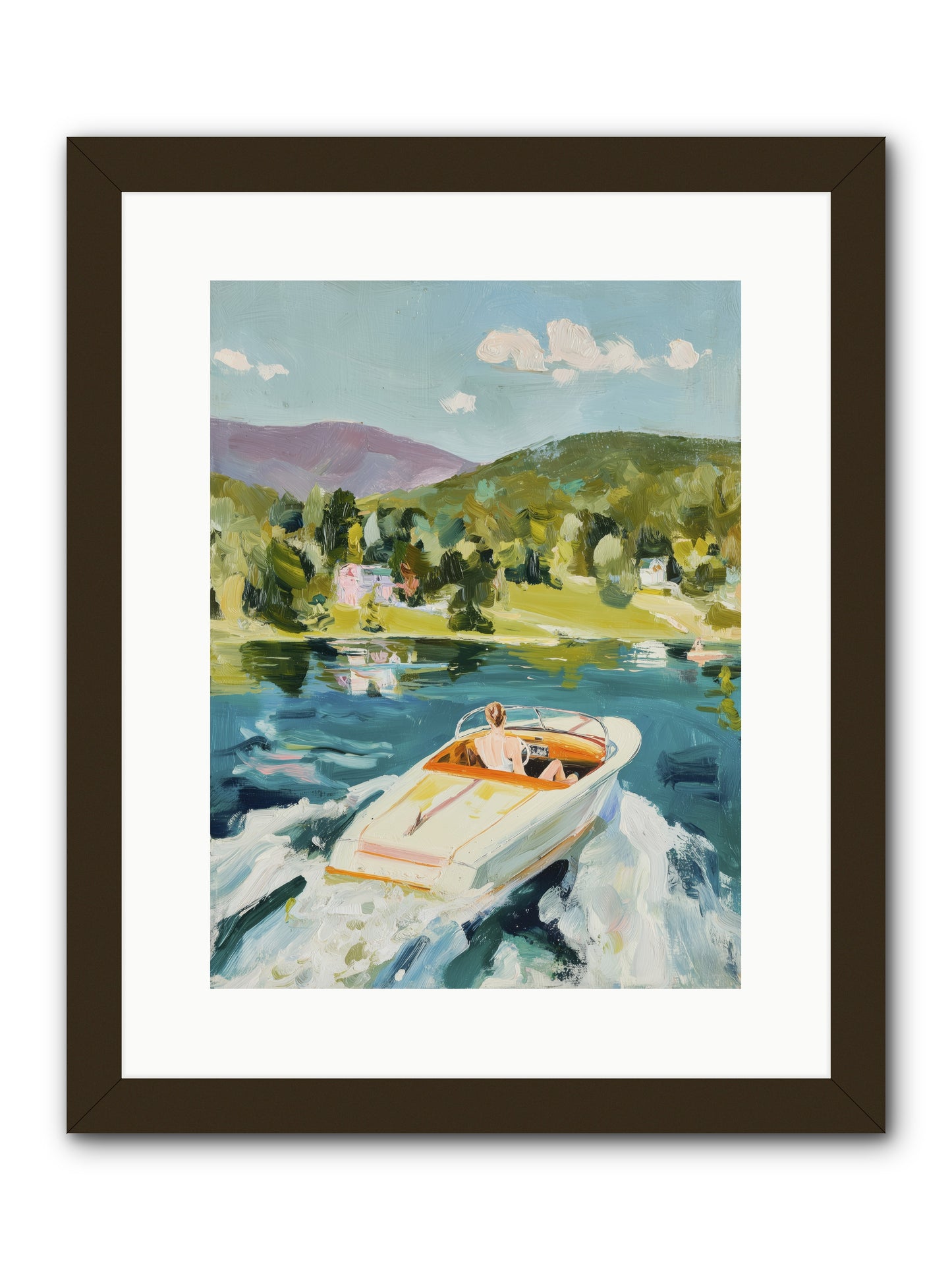 Lake Adventures -- Framed Print - Black 12x16
