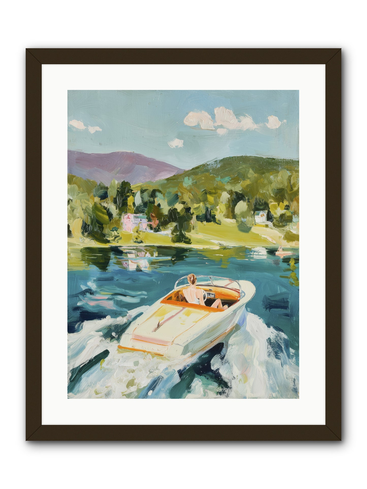 Lake Adventures -- Framed Print - Black 18x24