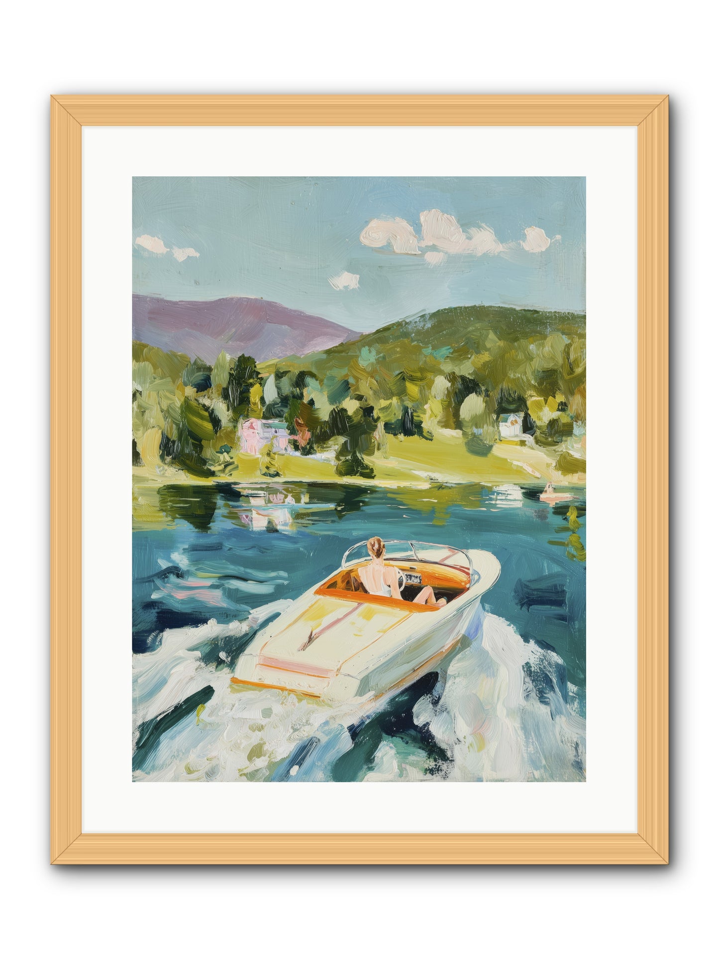 Lake Adventures -- Framed Print - Natural 18x24