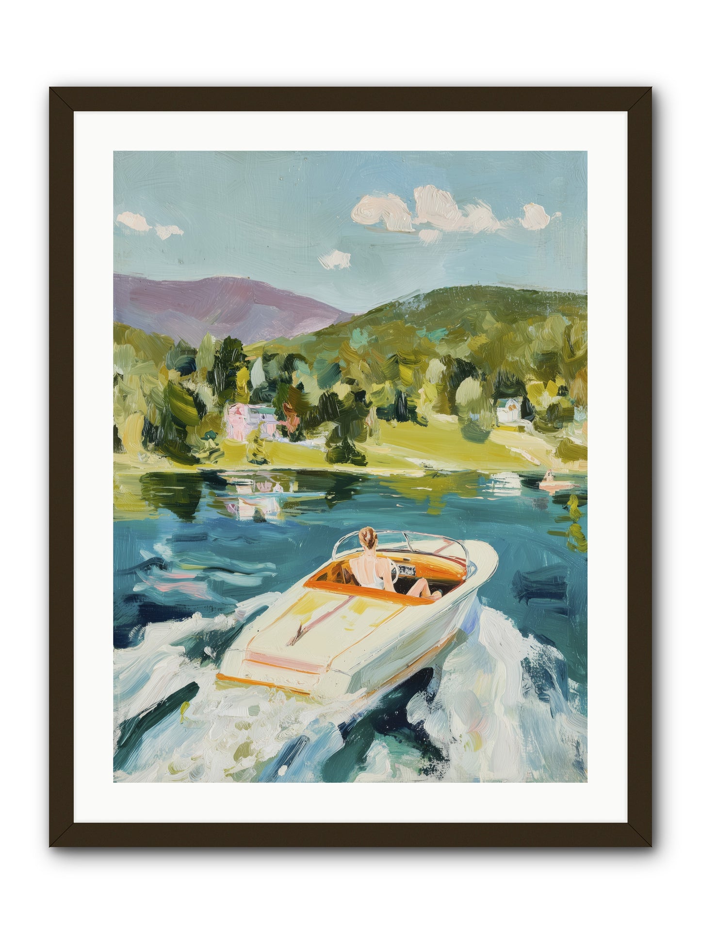 Lake Adventures -- Framed Print - Black 24x32