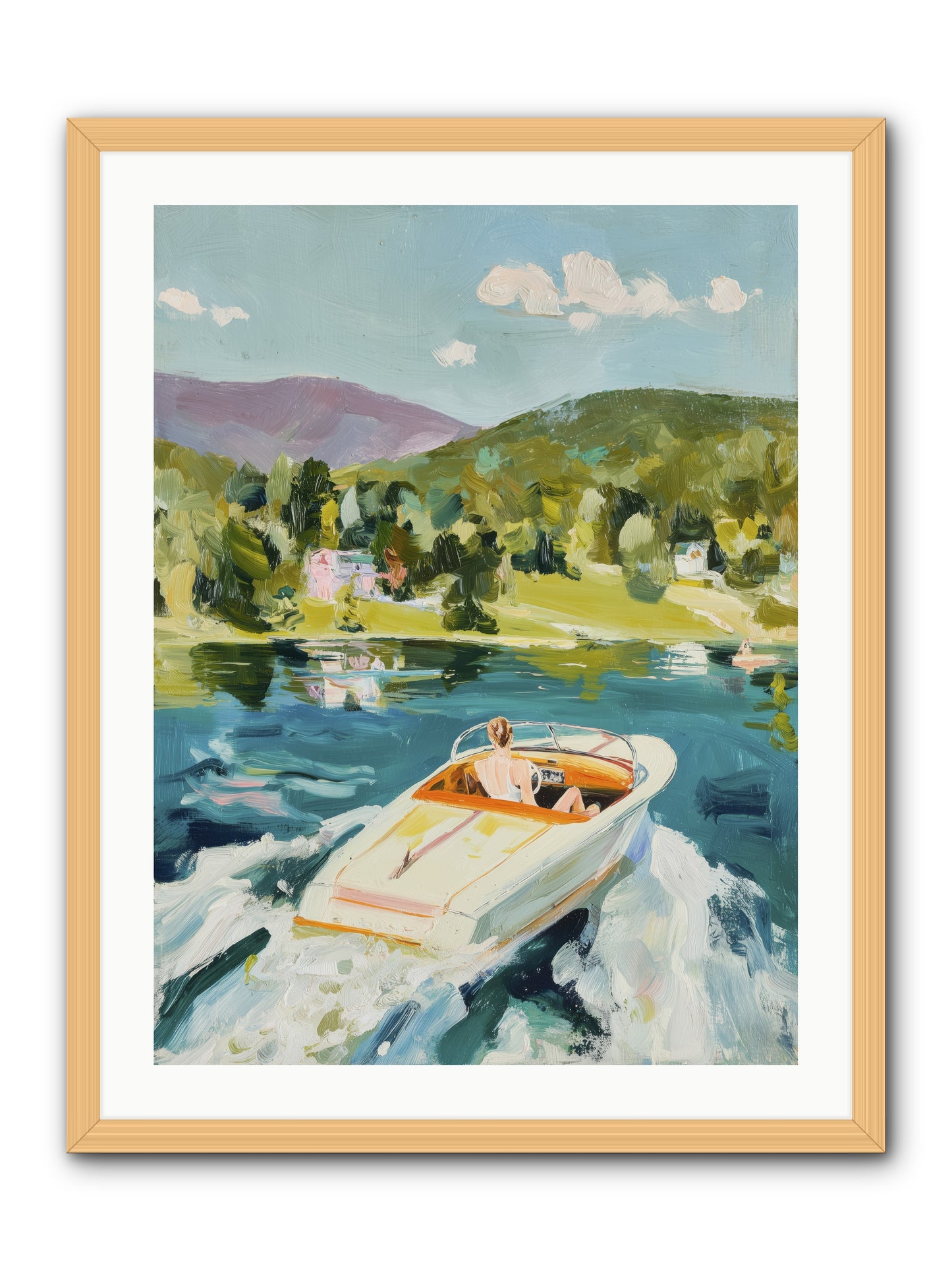Lake Adventures -- Framed Print - Natural 24x32