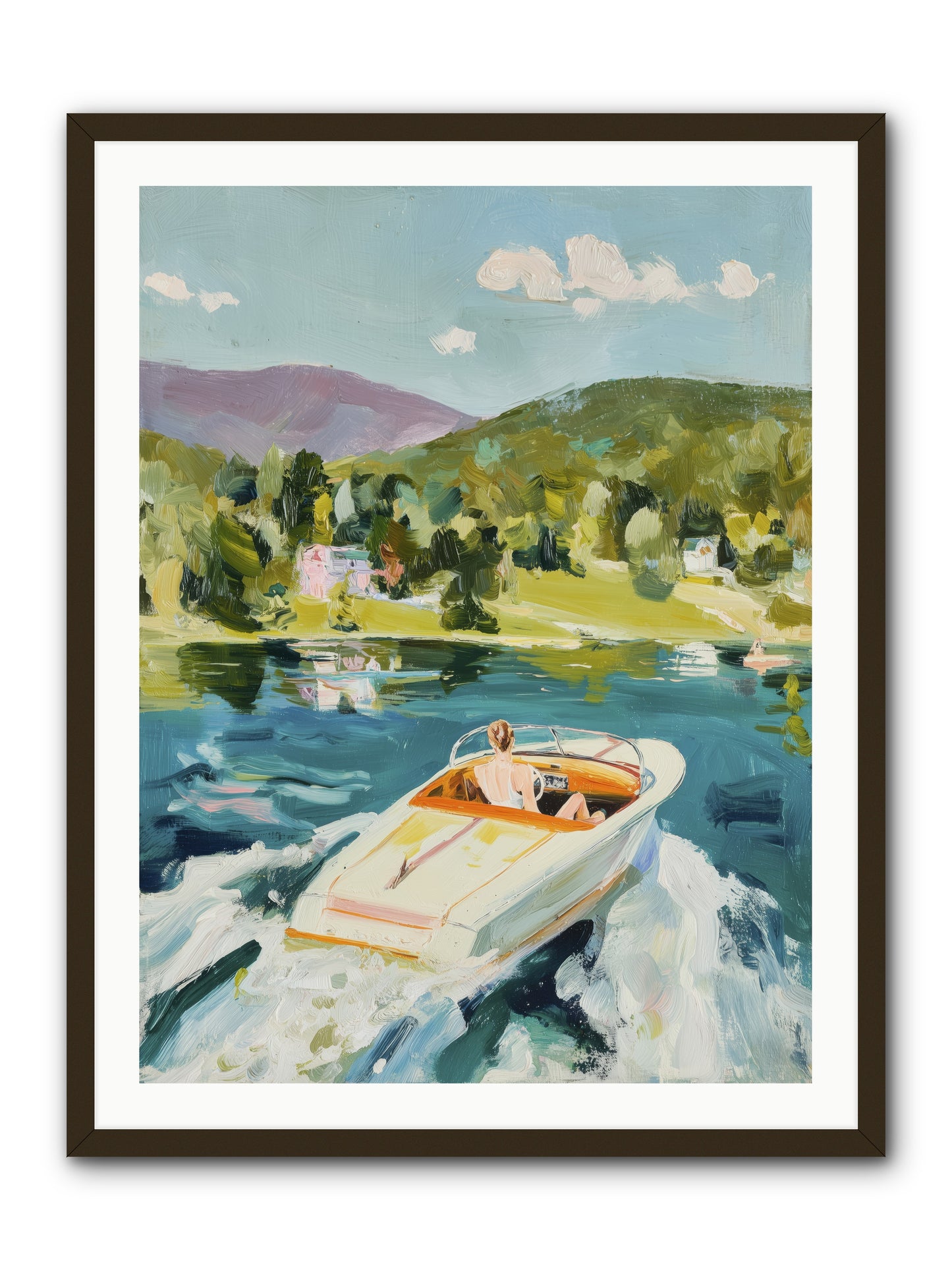 Lake Adventures -- Framed Print - Black 30x40